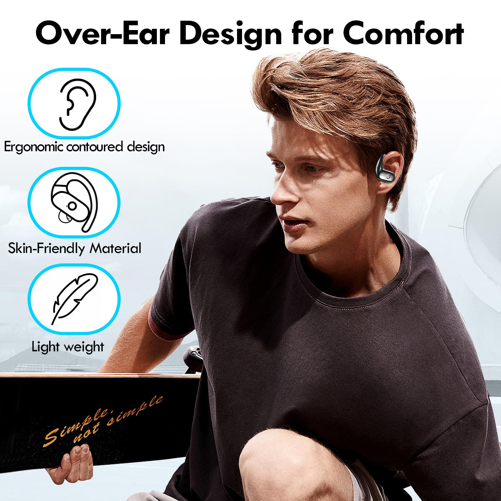 Foto 4 pulgar | Auriculares Inalámbricos Kurdene Sport Bluetooth Negros - Venta Internacional.