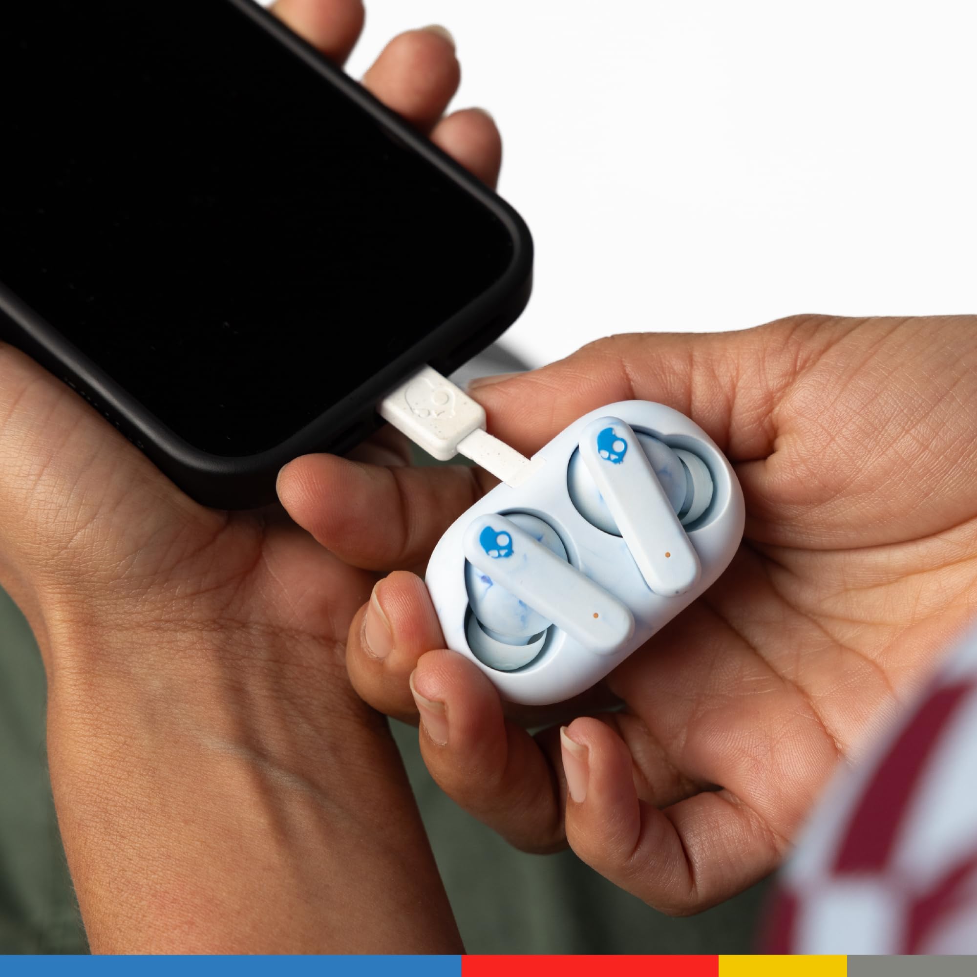 Foto 6 pulgar | Auriculares Inalámbricos Skullcandy Ecobuds con Batería de 8 Horas con Funda Glacier - Venta Internacional