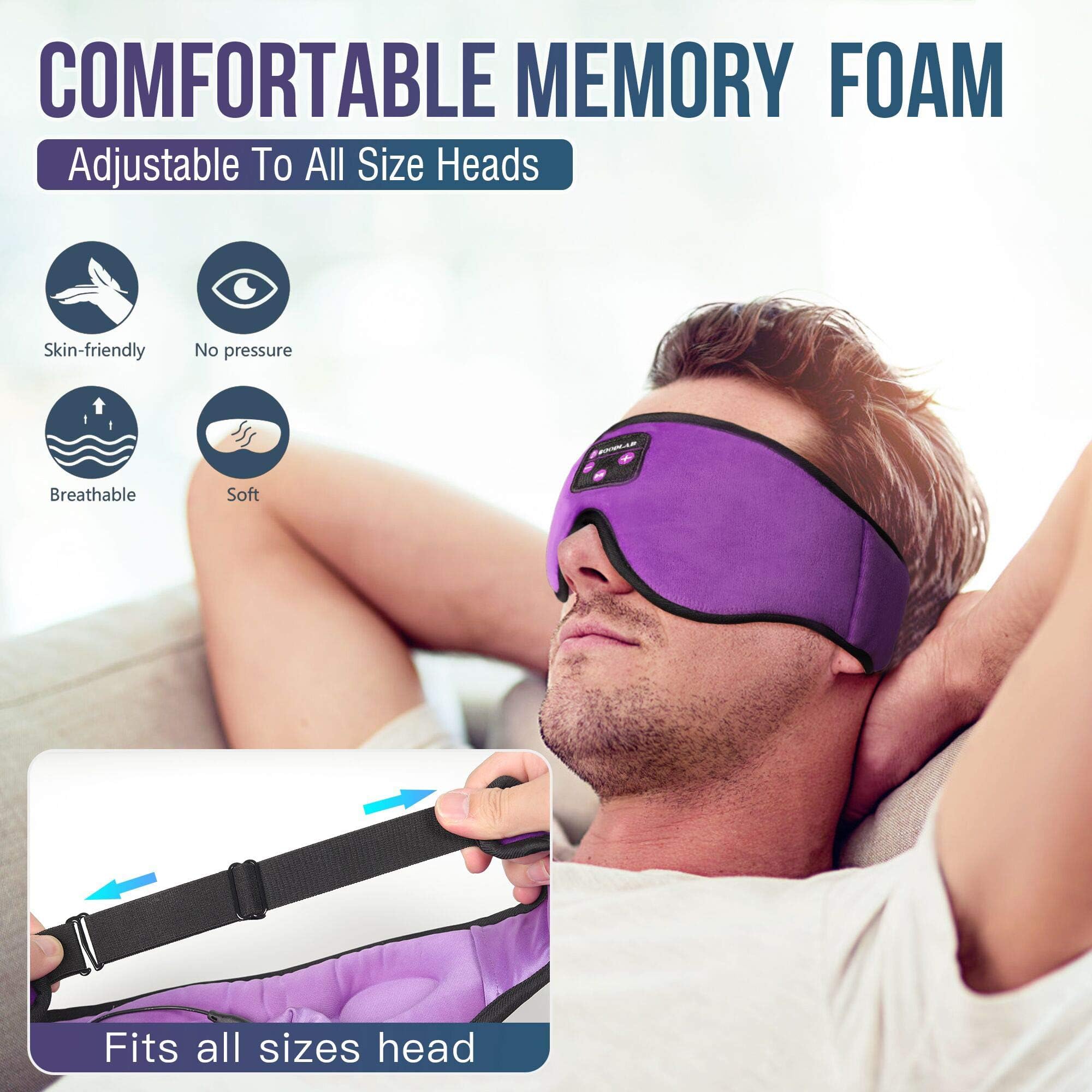 Foto 5 pulgar | Auriculares Bluetooth Sleep Mask Boodlab Para Personas Que Duermen De Lado - Venta Internacional.
