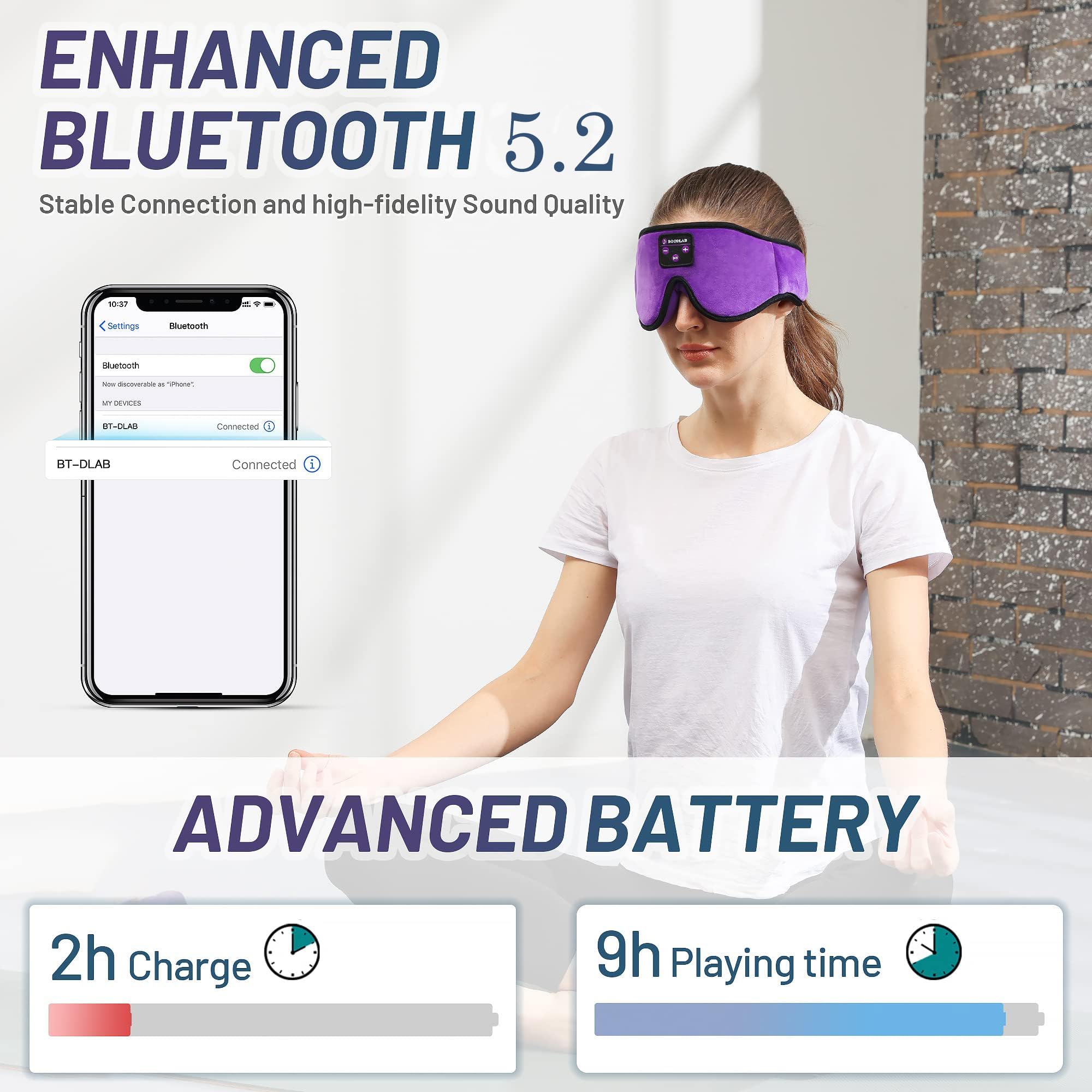 Foto 6 pulgar | Auriculares Bluetooth Sleep Mask Boodlab Para Personas Que Duermen De Lado - Venta Internacional.