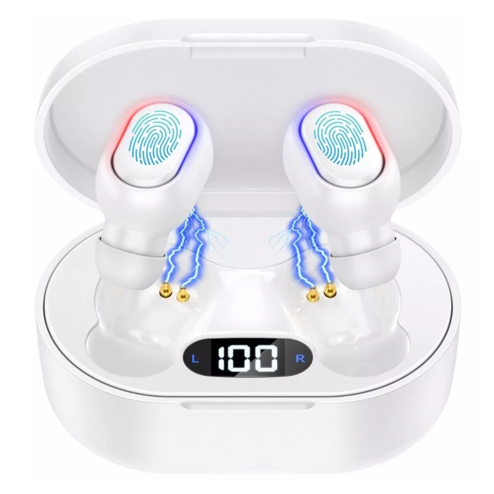 Audífonos In-ear Inalámbricos Bluetooth 5.3 Con Micrófonos 1hora A8s Tws Blanco