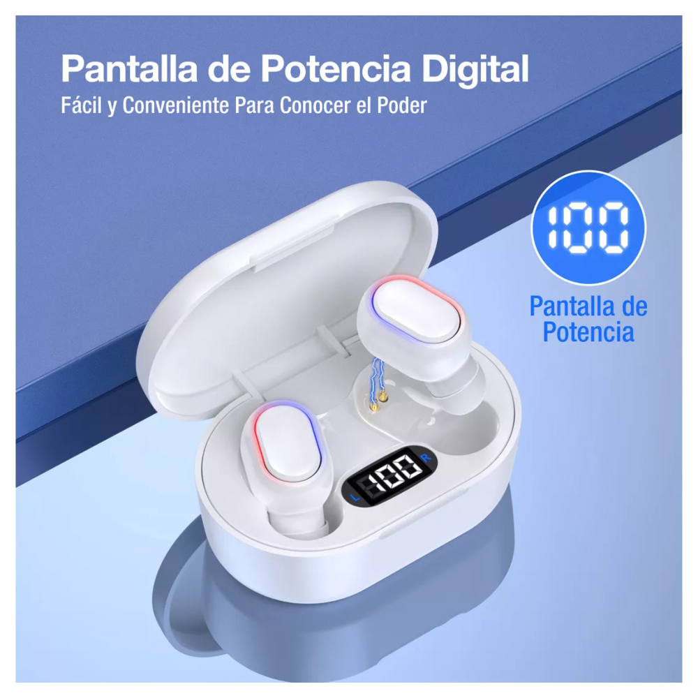 Foto 3 pulgar | Audífonos In-ear Inalámbricos Bluetooth 5.3 Con Micrófonos 1hora A8s Tws Blanco
