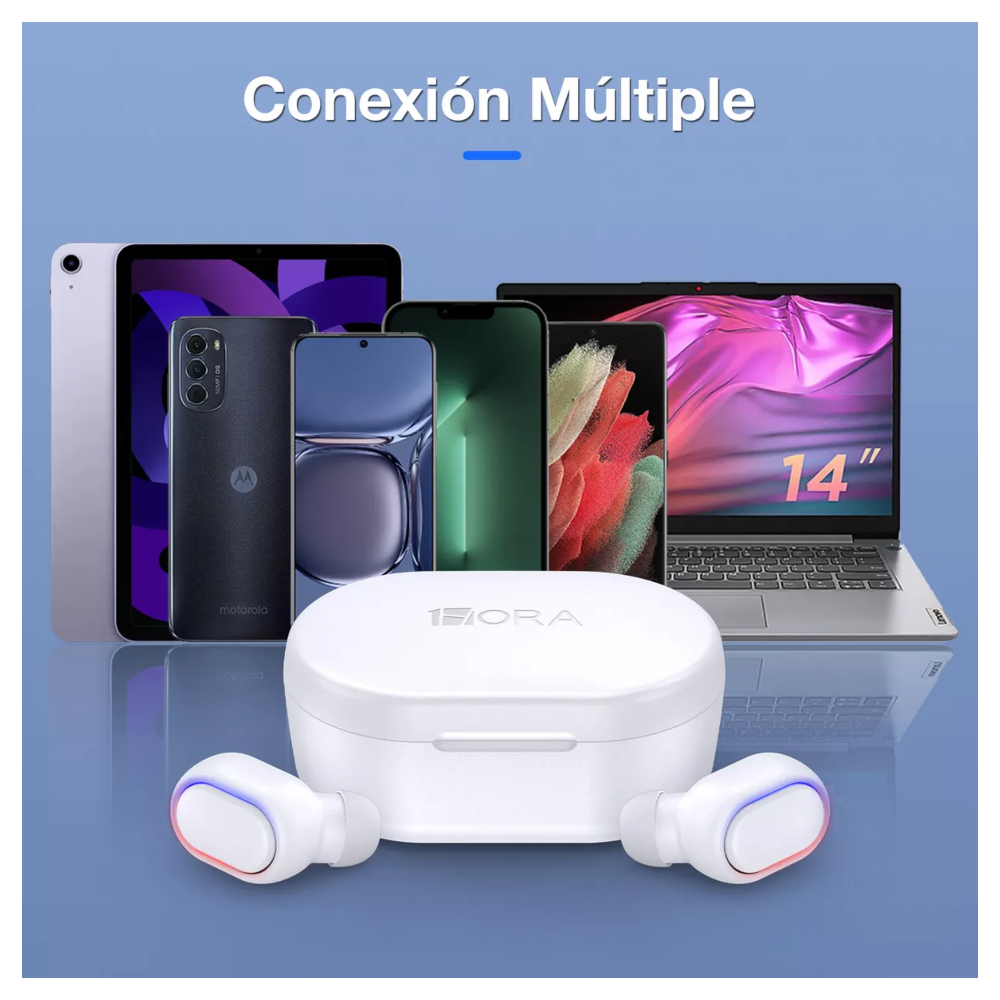 Foto 4 pulgar | Audífonos In-ear Inalámbricos Bluetooth 5.3 Con Micrófonos 1hora A8s Tws Blanco