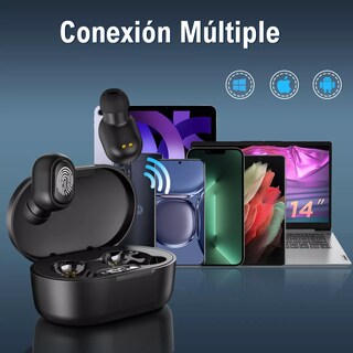 Foto 3 | Audífonos In-ear Inalámbricos 1hora Aut114 Negro Bluetooth