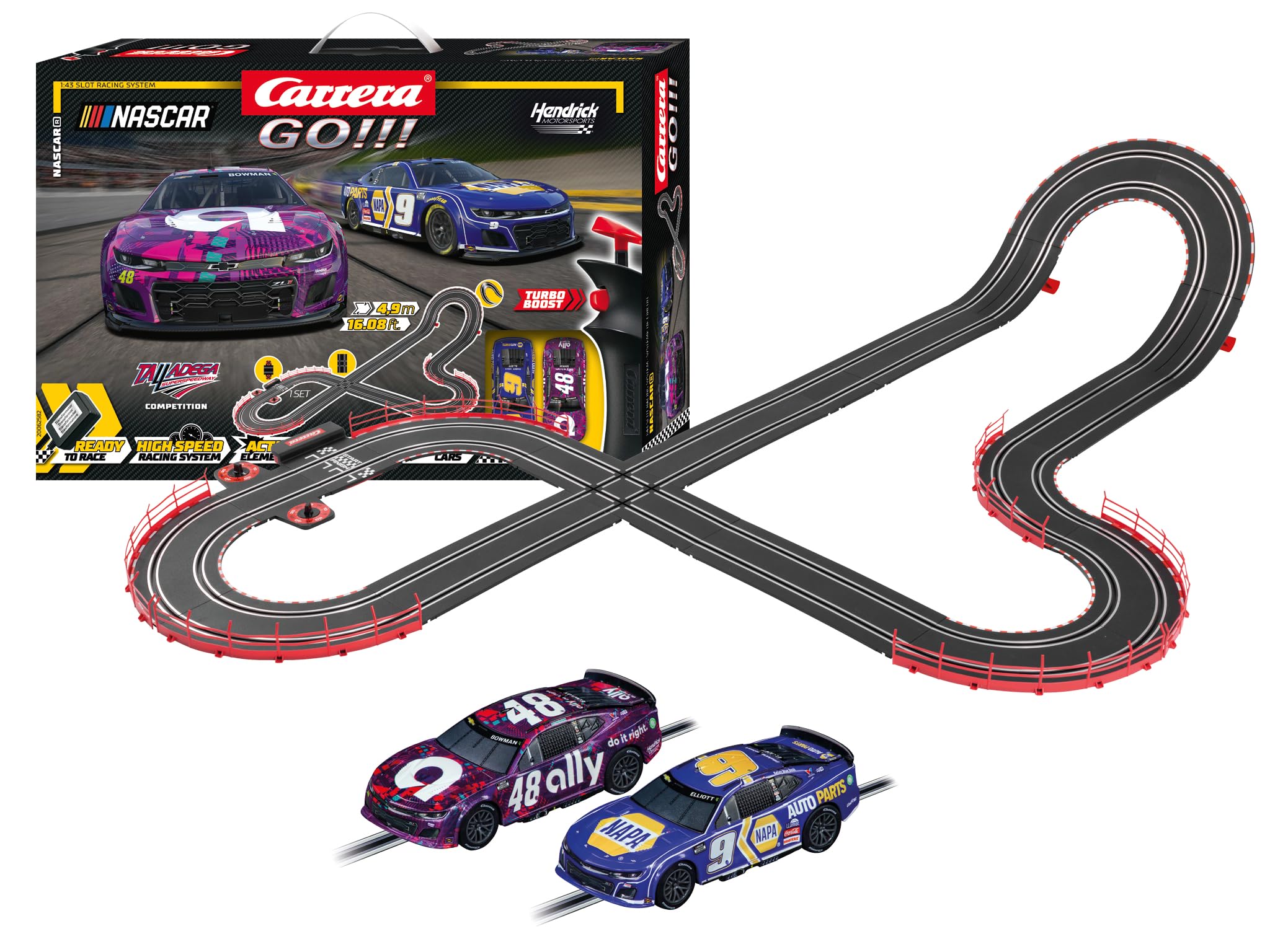 Set De Carreras De Coches Tragaperras Carrera Go!!! Competencia Nascar Talladega - Venta Internacional.