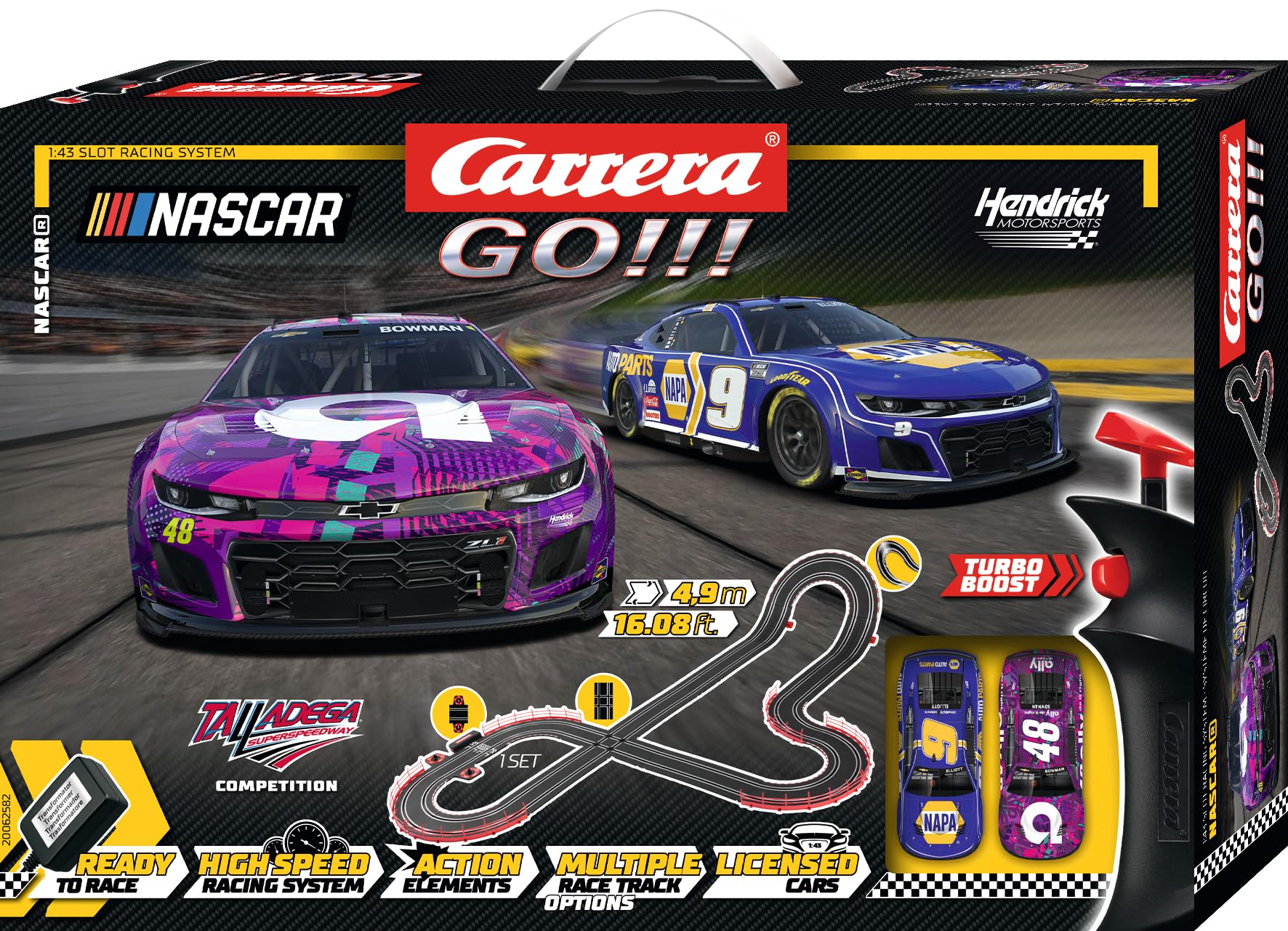 Foto 7 pulgar | Set De Carreras De Coches Tragaperras Carrera Go!!! Competencia Nascar Talladega - Venta Internacional.