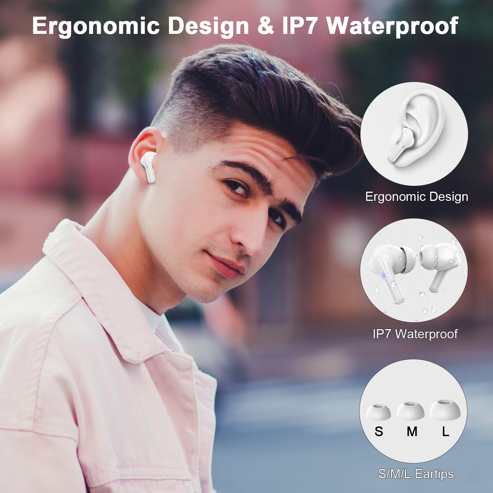 Foto 8 pulgar | Auriculares Inalámbricos Donerton Bluetooth 5.4 Con Cancelación De Ruido - Venta Internacional.