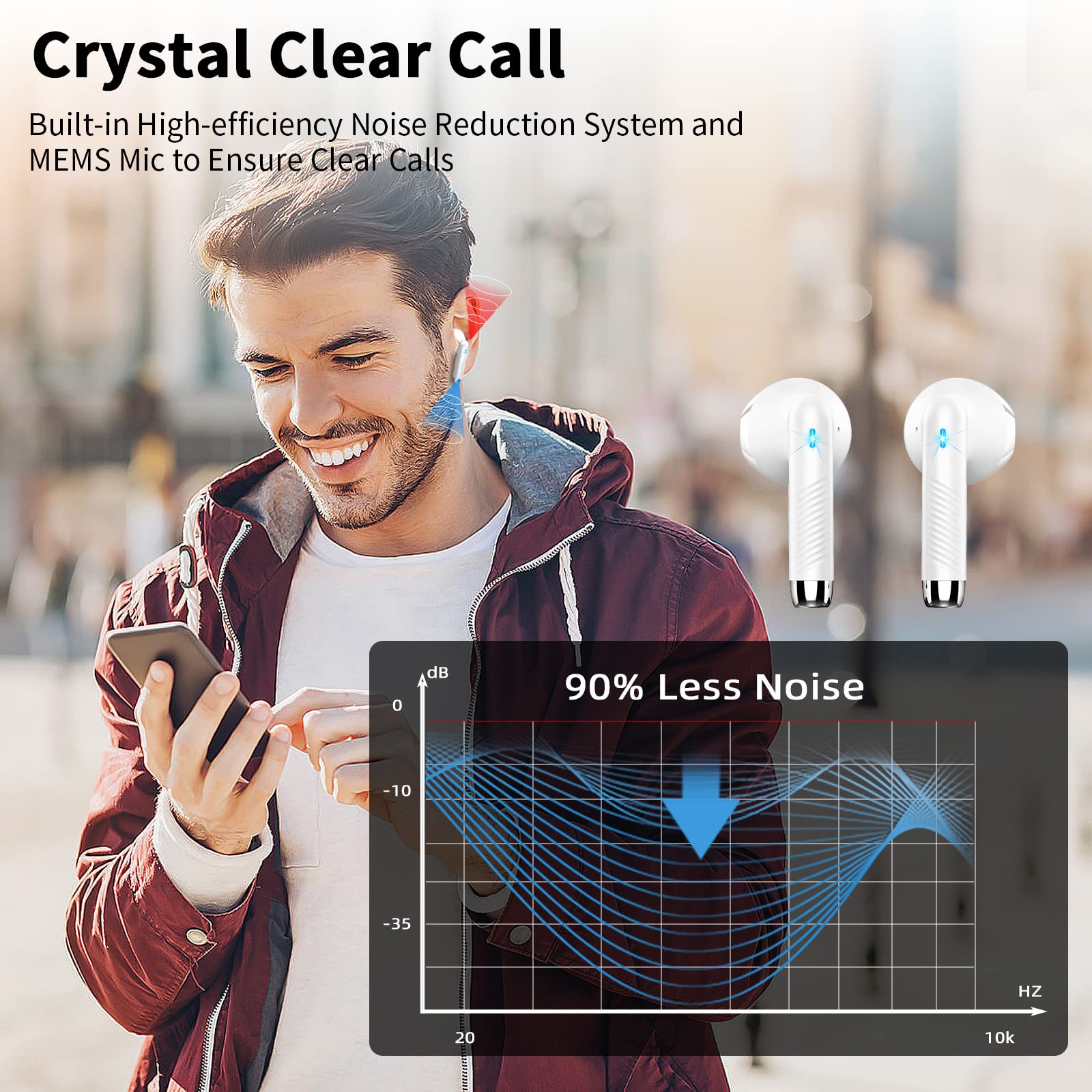 Foto 5 pulgar | Auriculares Inalámbricos Qxq Bluetooth 5.4 Stereo Bass 40h Android Ios - Venta Internacional.