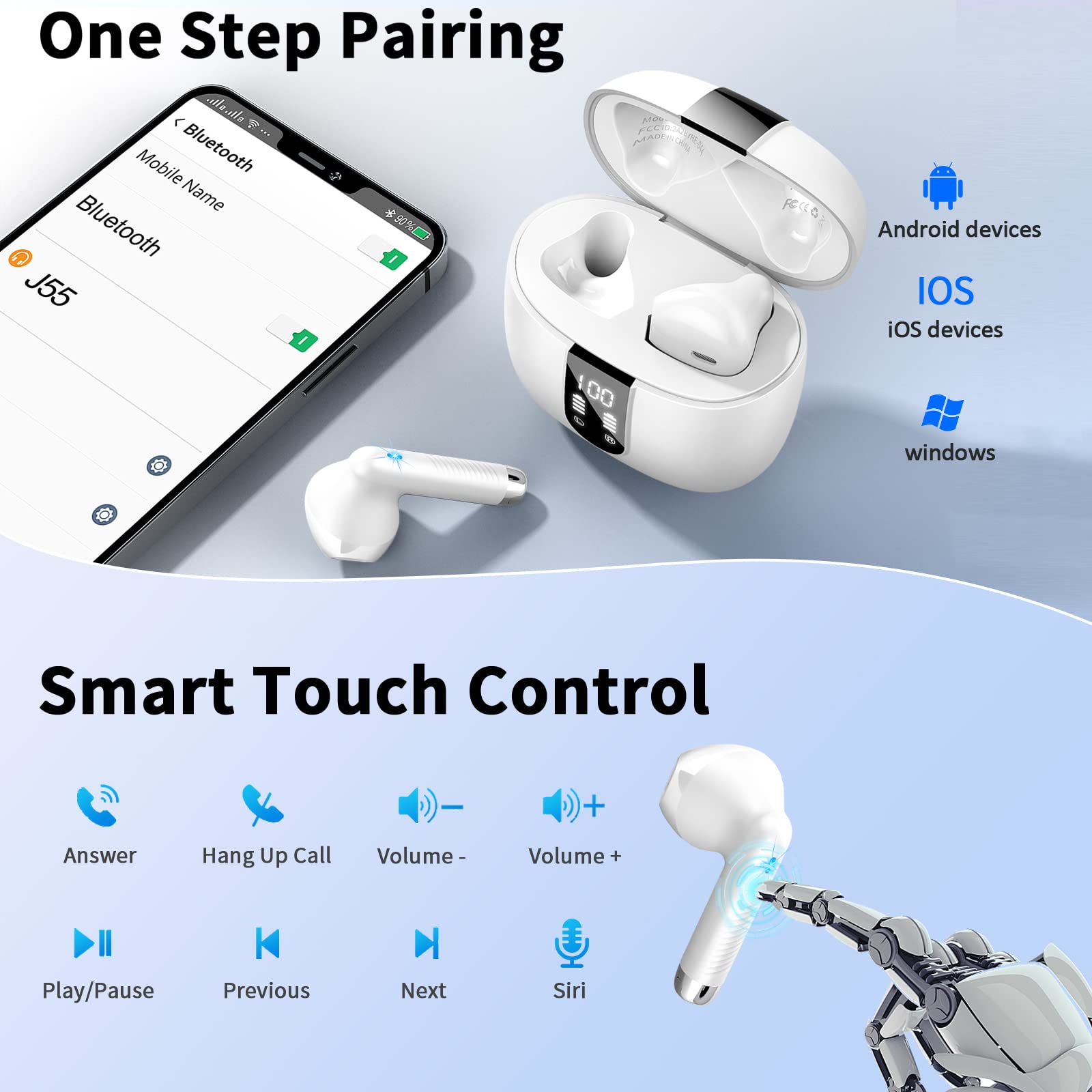 Foto 7 pulgar | Auriculares Inalámbricos Qxq Bluetooth 5.4 Stereo Bass 40h Android Ios - Venta Internacional.