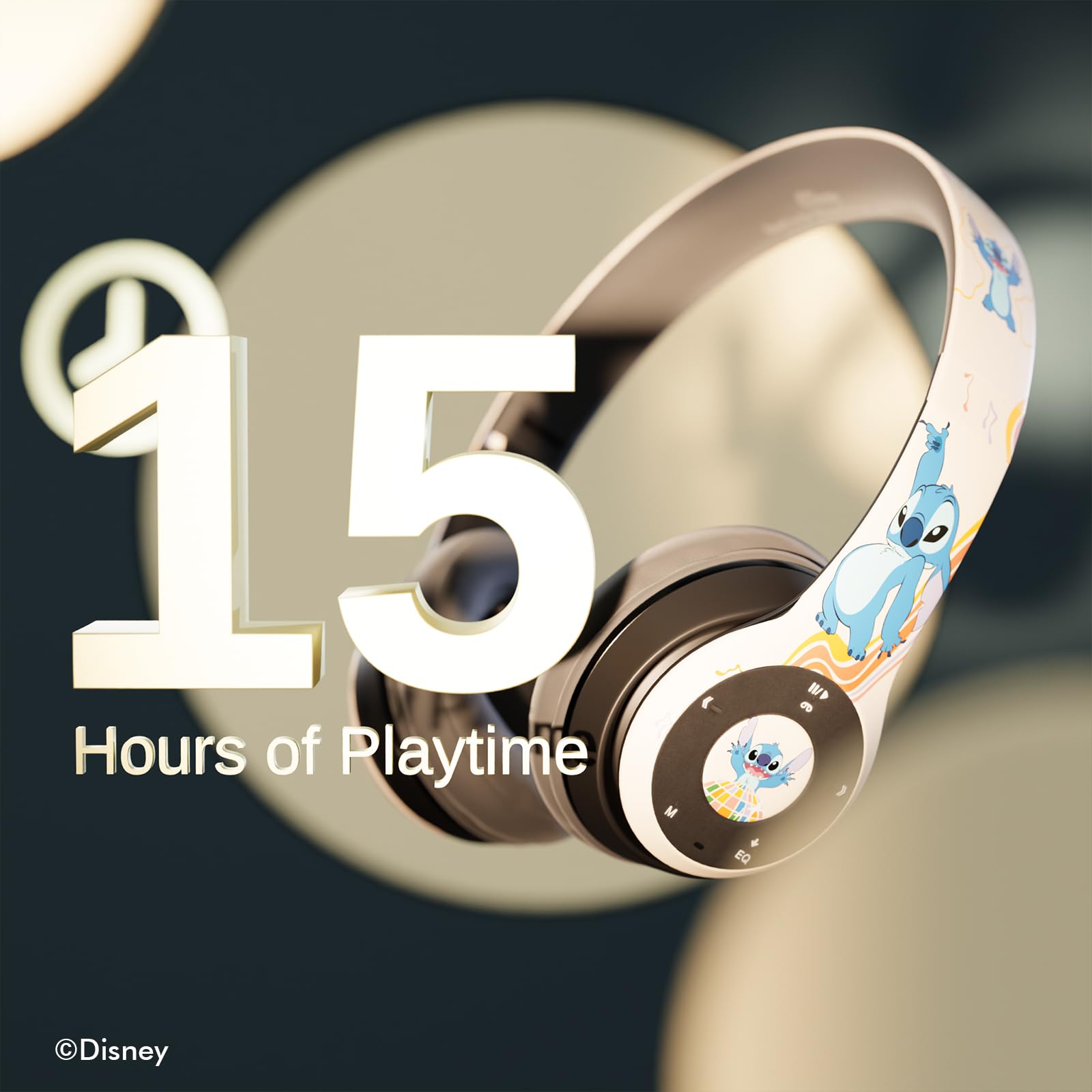 Foto 2 | Auriculares Supraaurales Bluetooth Ijoy Disney Stitch Disco - Venta Internacional.