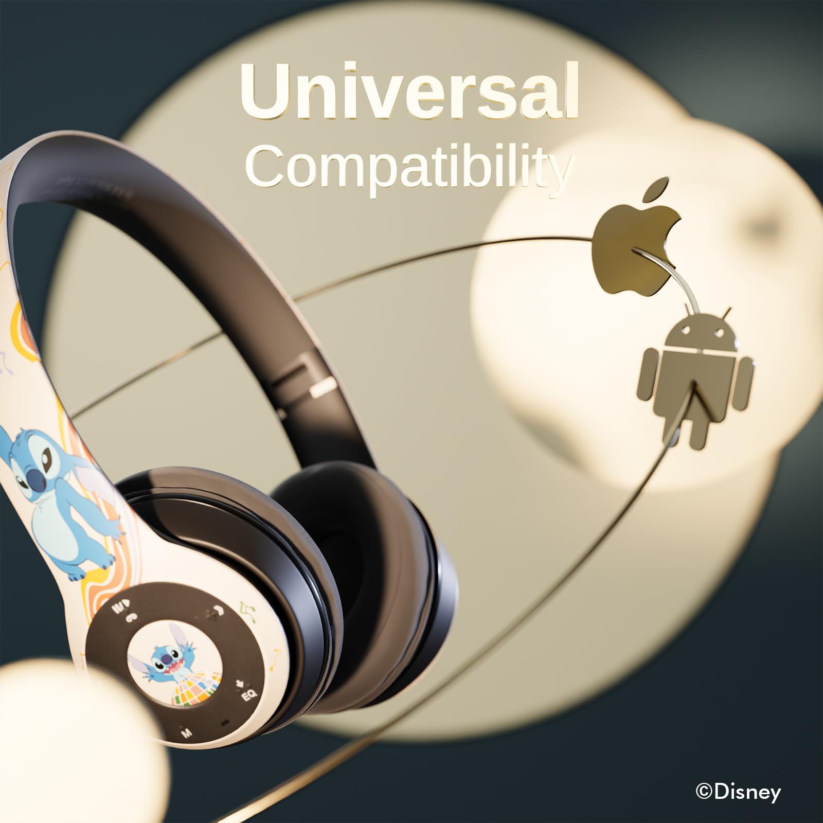 Foto 5 pulgar | Auriculares Supraaurales Bluetooth Ijoy Disney Stitch Disco - Venta Internacional.