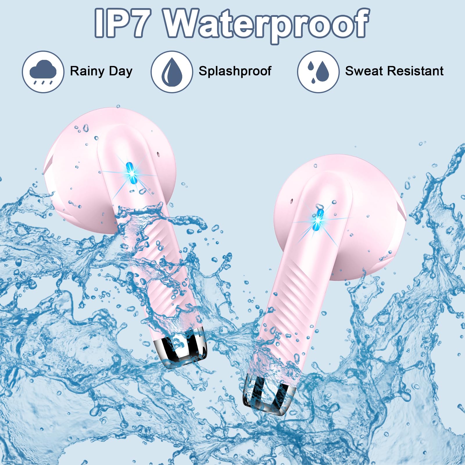 Foto 6 pulgar | Auriculares Inalámbricos Qxq V5.4 Stereo Bass Con Micrófono Enc 40h Rosa - Venta Internacional.