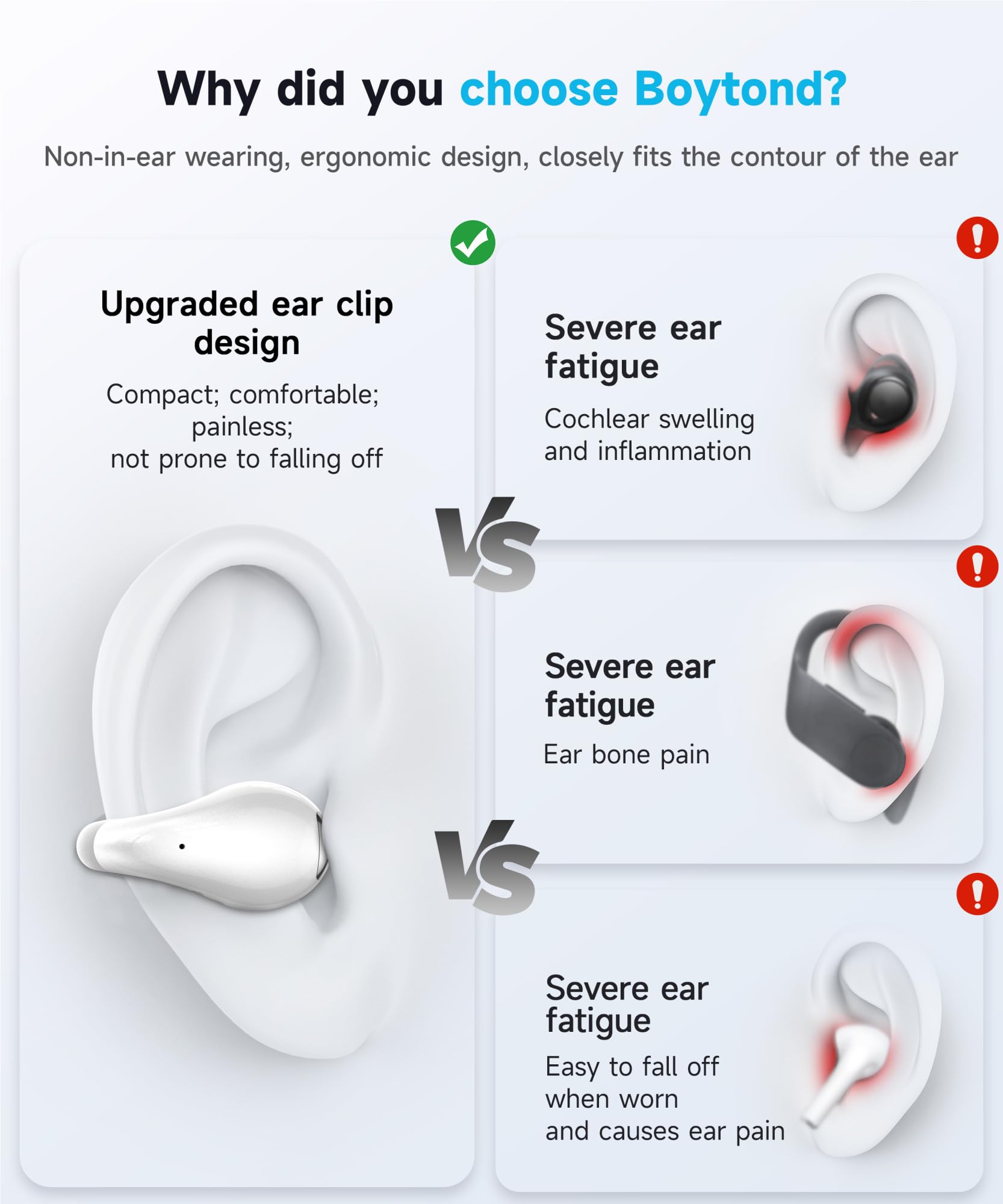 Foto 3 pulgar | Auriculares Boytond Ultra Open Ear Conducción Ósea Bluetooth 5.3 - Venta Internacional.