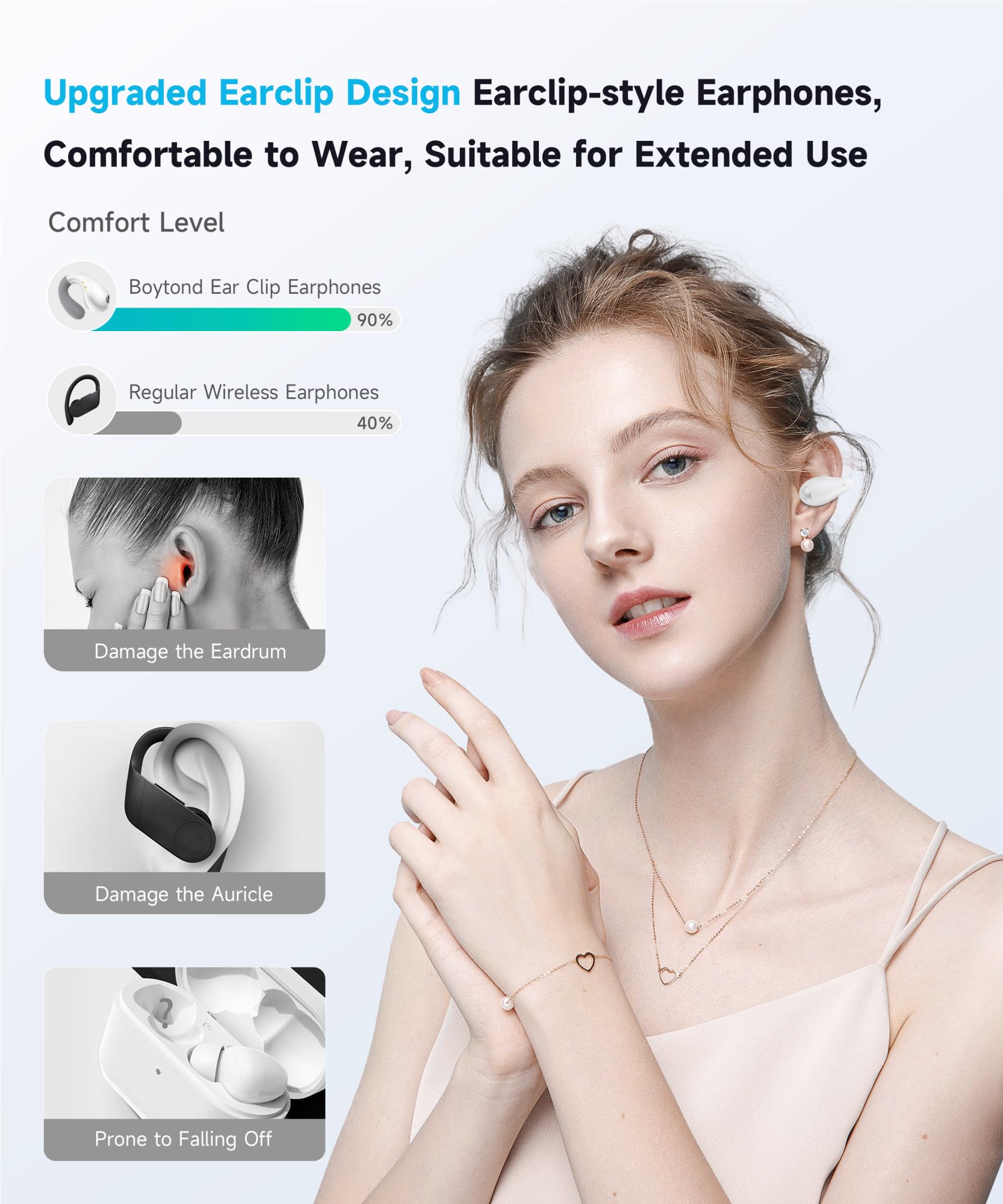 Foto 6 pulgar | Auriculares Boytond Ultra Open Ear Conducción Ósea Bluetooth 5.3 - Venta Internacional.