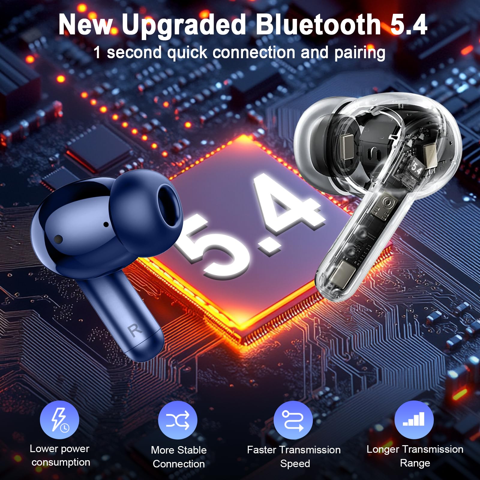 Foto 3 pulgar | Auriculares Inalámbricos Rinsmola G21pro Bluetooth 5.4 Con 36 Horas Azules - Venta Internacional.
