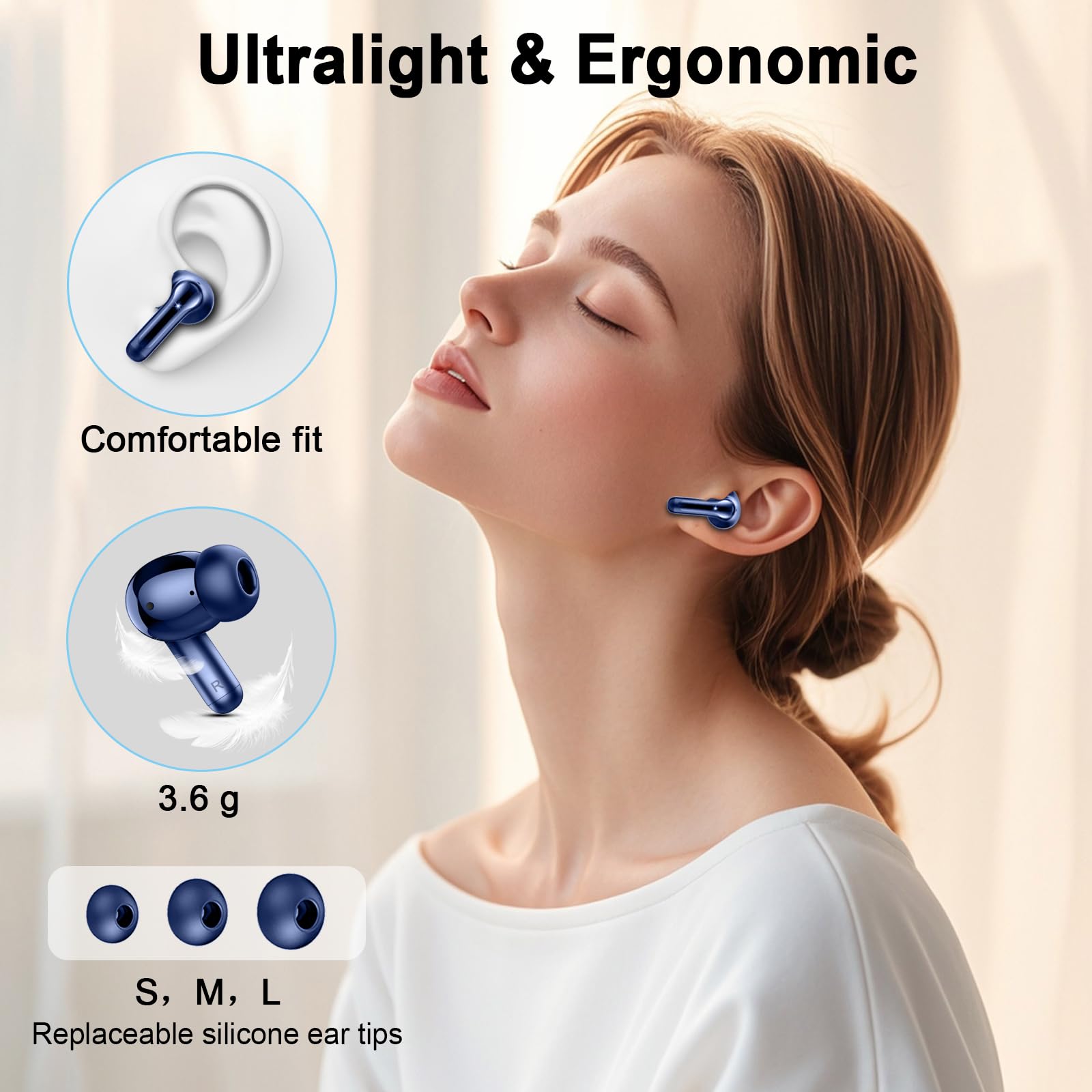 Foto 7 pulgar | Auriculares Inalámbricos Rinsmola G21pro Bluetooth 5.4 Con 36 Horas Azules - Venta Internacional.