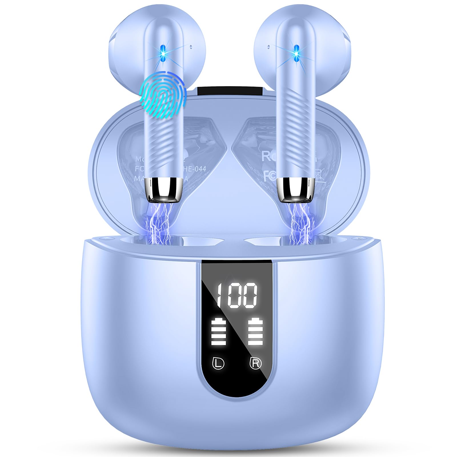 Auriculares Inalámbricos Qxq V5.4 Stereo Bass Con Enc Purple Android Ios - Venta Internacional.