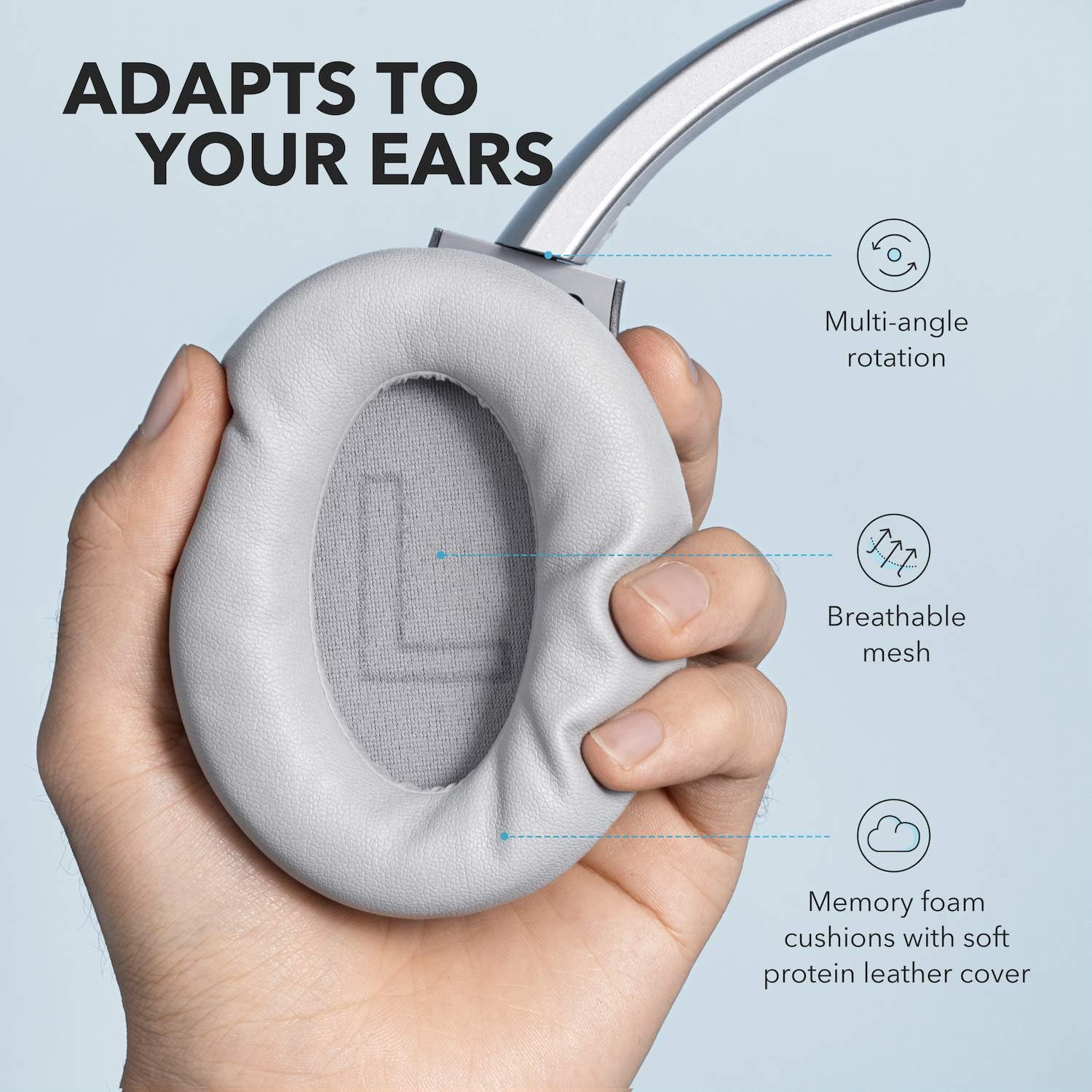 Foto 7 pulgar | Auriculares Soundcore Anker Life Q20 Híbridos Bluetooth 60h - Venta Internacional.