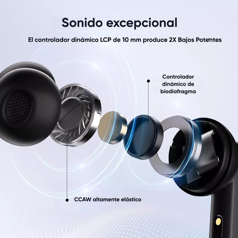 Foto 3 pulgar | Audífonos Inalámbricos Qcy T13 Anc 2 Bluetooth Con Cancelación De Ruido Negro
