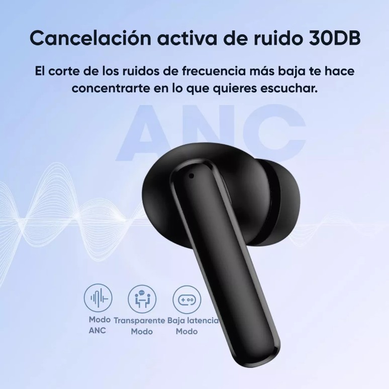 Foto 4 pulgar | Audífonos Inalámbricos Qcy T13 Anc 2 Bluetooth Con Cancelación De Ruido Negro