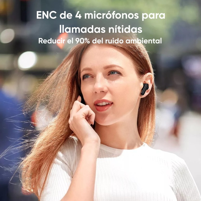Foto 7 pulgar | Audífonos Inalámbricos Qcy T13 Anc 2 Bluetooth Con Cancelación De Ruido Negro