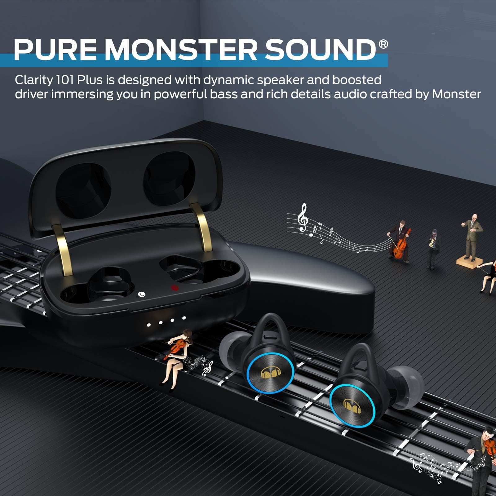 Foto 4 pulgar | Auriculares Inalámbricos Monster Clarity 101plus Airlinks Bluetooth 5.0 - Venta Internacional.