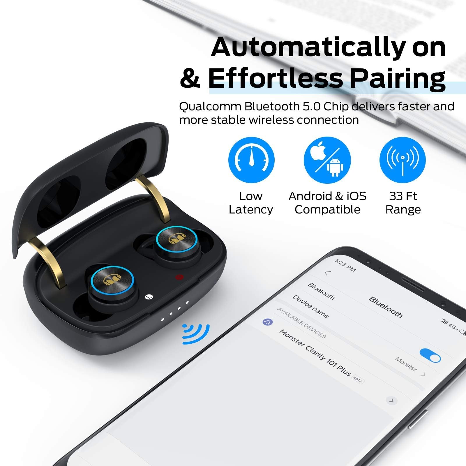 Foto 5 | Auriculares Inalámbricos Monster Clarity 101plus Airlinks Bluetooth 5.0 - Venta Internacional.