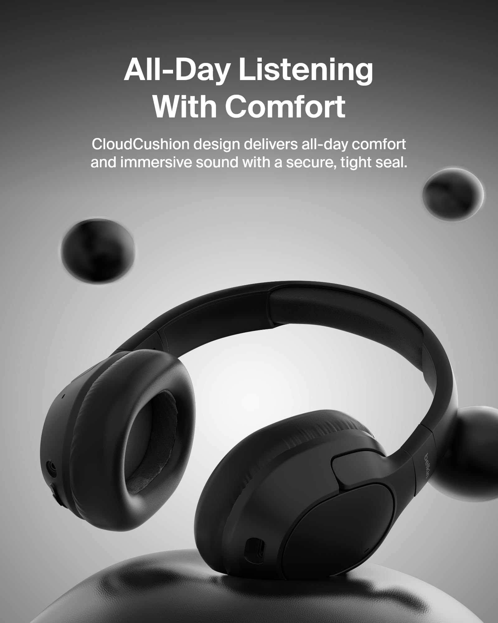 Foto 8 pulgar | Auriculares Supraaurales Bluetooth Belkin Soundform Isolate Negros - Venta Internacional.