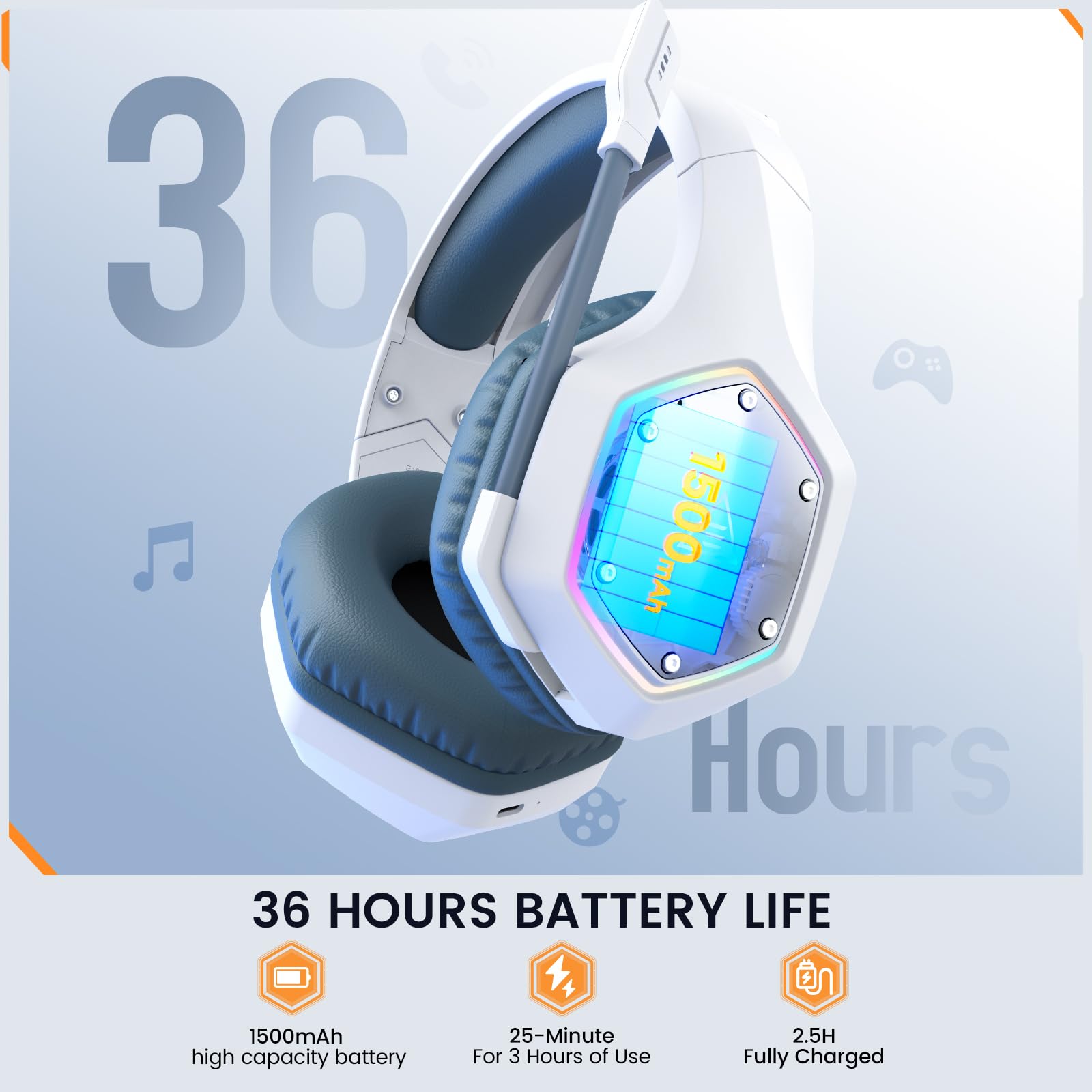 Foto 5 pulgar | Auriculares Inalámbricos Para Juegos Eksa E1000wt Con Micrófono De Sonido 7.1 - Venta Internacional.
