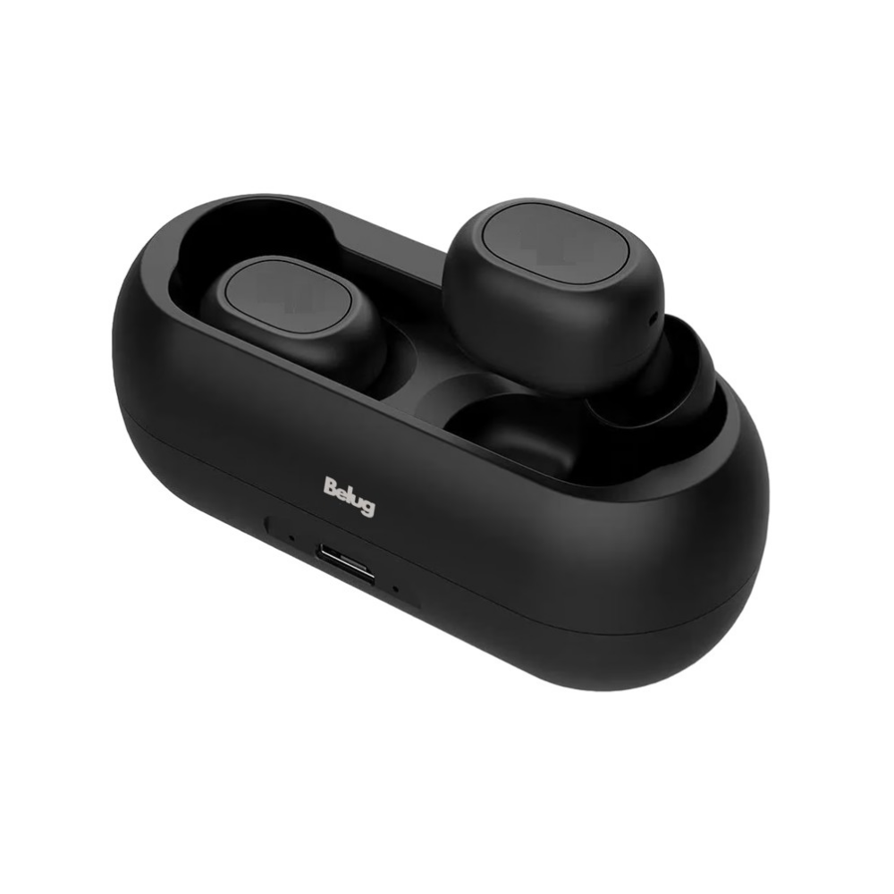 Language Audífonos In-ear Inalámbricos T1c Led Bluetooth 5.0, Negro Con Luz Negro Belug