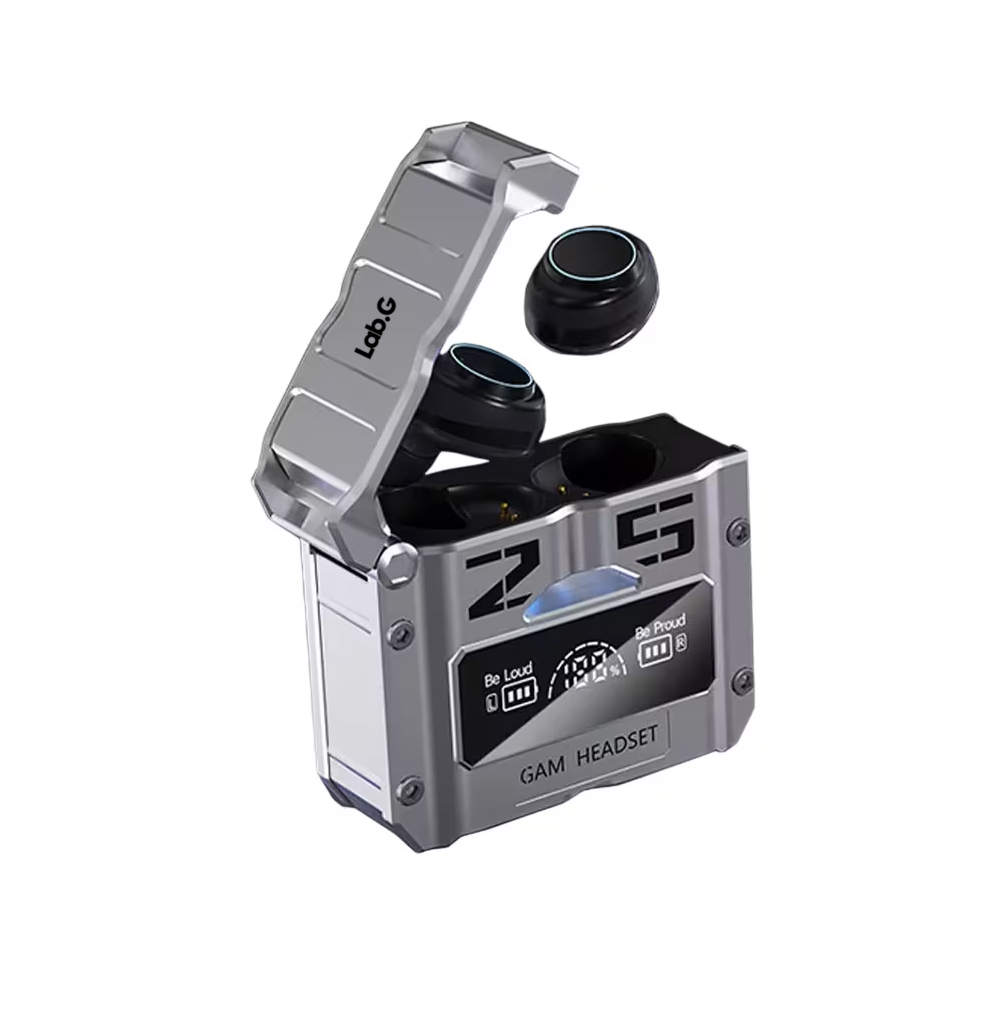 Audífonos Gamer Bluetooth Cargas De Gran Capacidad Plata