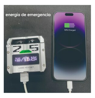 Foto 3 | Audífonos Gamer Bluetooth Cargas De Gran Capacidad Plata