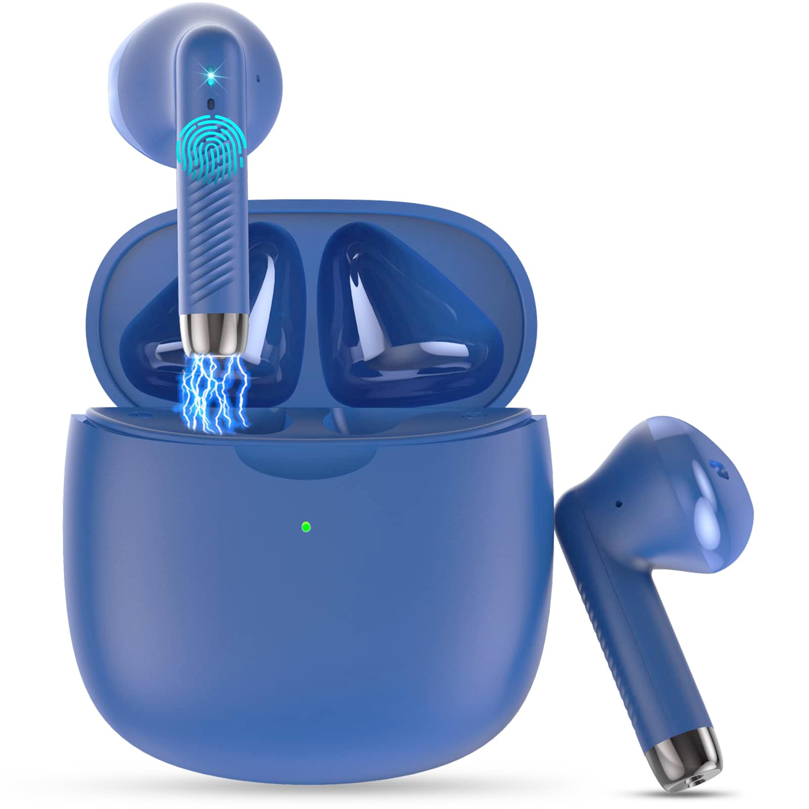 Auriculares Inalámbricos Jxrev Bluetooth 5.4 Stereo Bass Ip7 Azul - Venta Internacional.