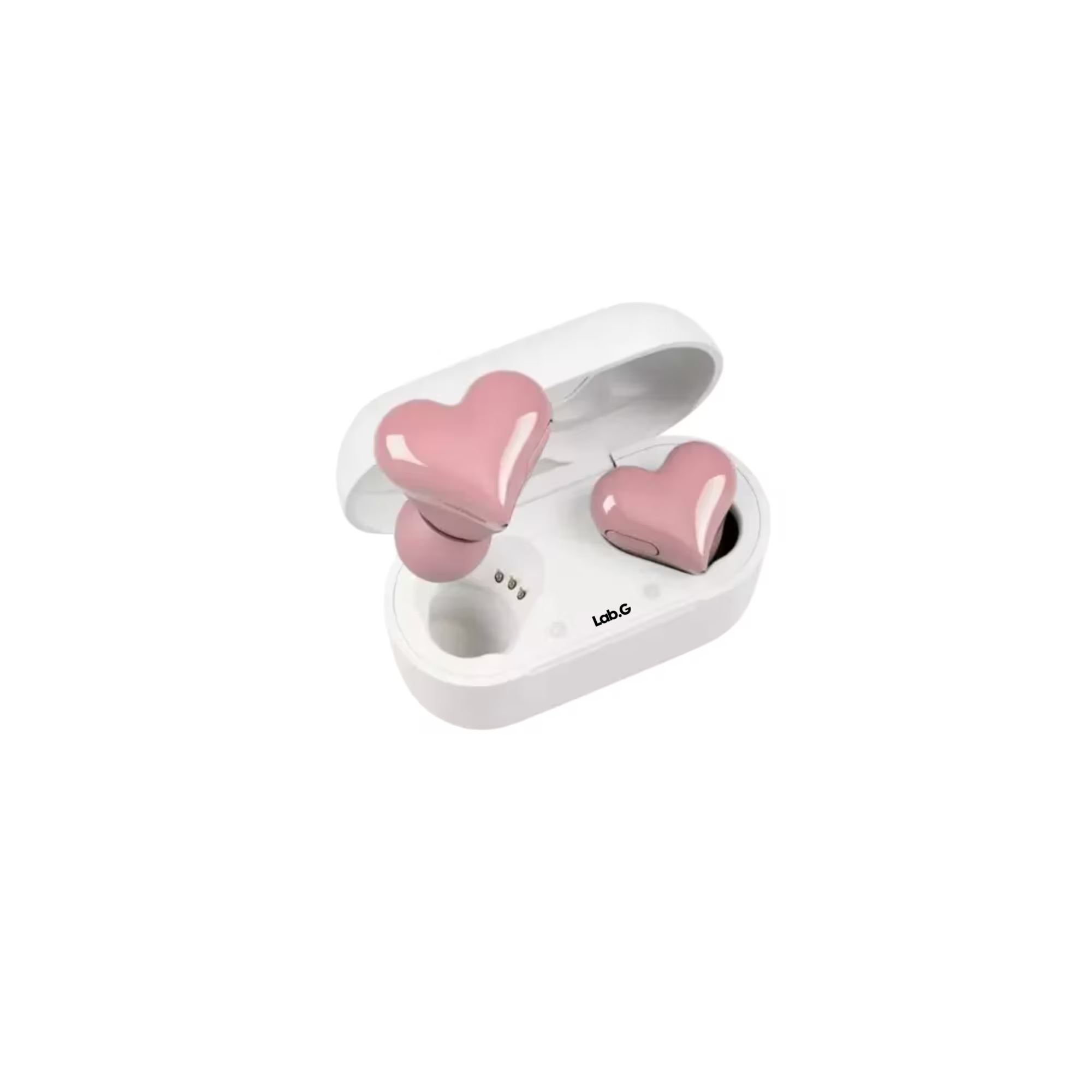 Foto 3 pulgar | Auriculares En Forma De Corazón Bluetooth Lab.g Cancelación Ruido Corazon, Blanco/rosa
