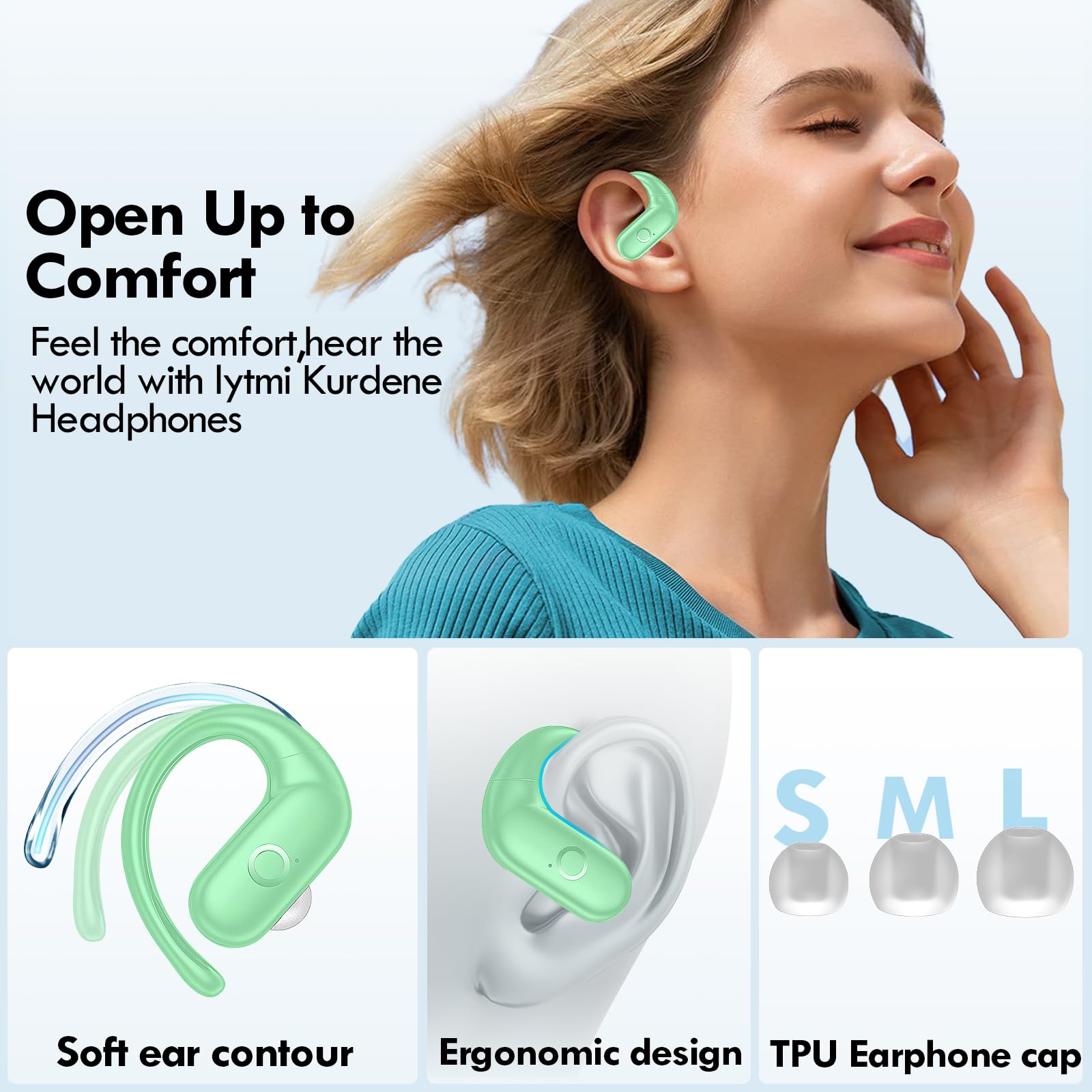 Foto 6 pulgar | Auriculares Inalámbricos Kurdene Sport Bluetooth Rojos 60h - Venta Internacional.