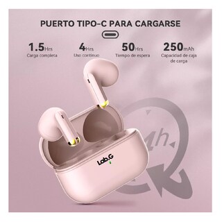Foto 2 | Audífonos Inalámbricos Lab.g Mini Microfono Para Ios Android Bt5.3 Rosa