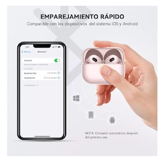 Foto 4 | Audífonos Inalámbricos Lab.g Mini Microfono Para Ios Android Bt5.3 Rosa