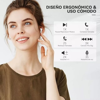 Foto 5 | Audífonos Inalámbricos Lab.g Mini Microfono Para Ios Android Bt5.3 Blanco