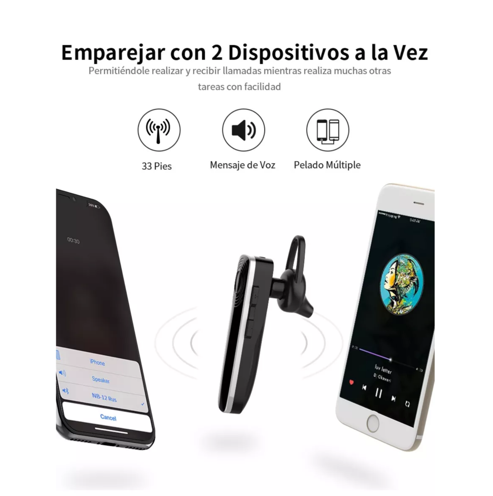 Foto 4 pulgar | Audífono In-ear Gamer Inalámbrico Manos Libres Auriculares Negro Belug