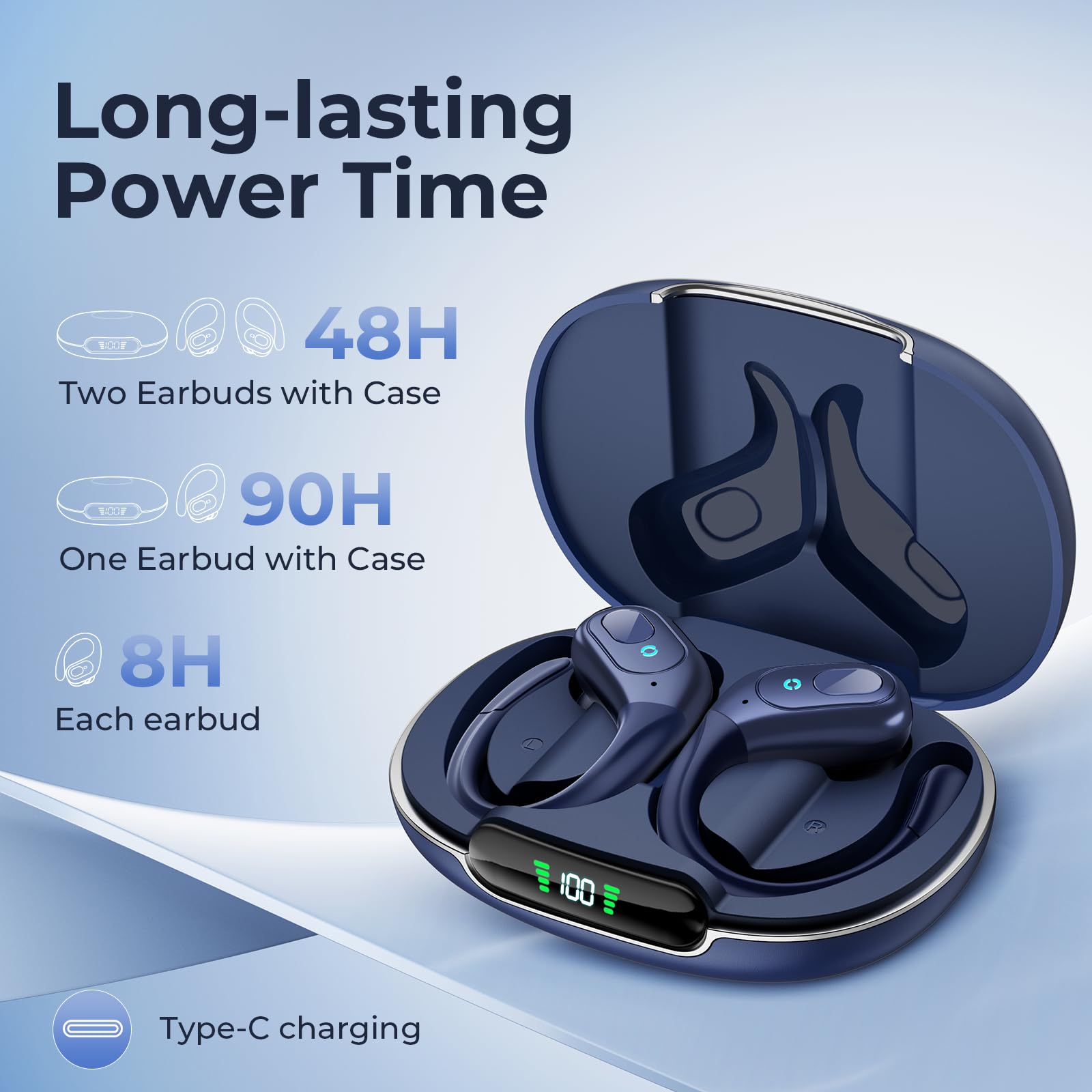 Foto 4 pulgar | Auriculares Inalámbricos Occiam Bluetooth 5.3 Sport 90h Playback - Venta Internacional.