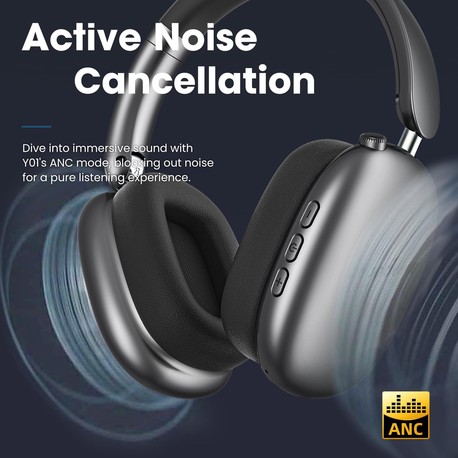 Foto 3 pulgar | Auriculares Supraaurales Inalámbricos Wentronic Y01 Con Cancelación De Ruido - Venta Internacional.