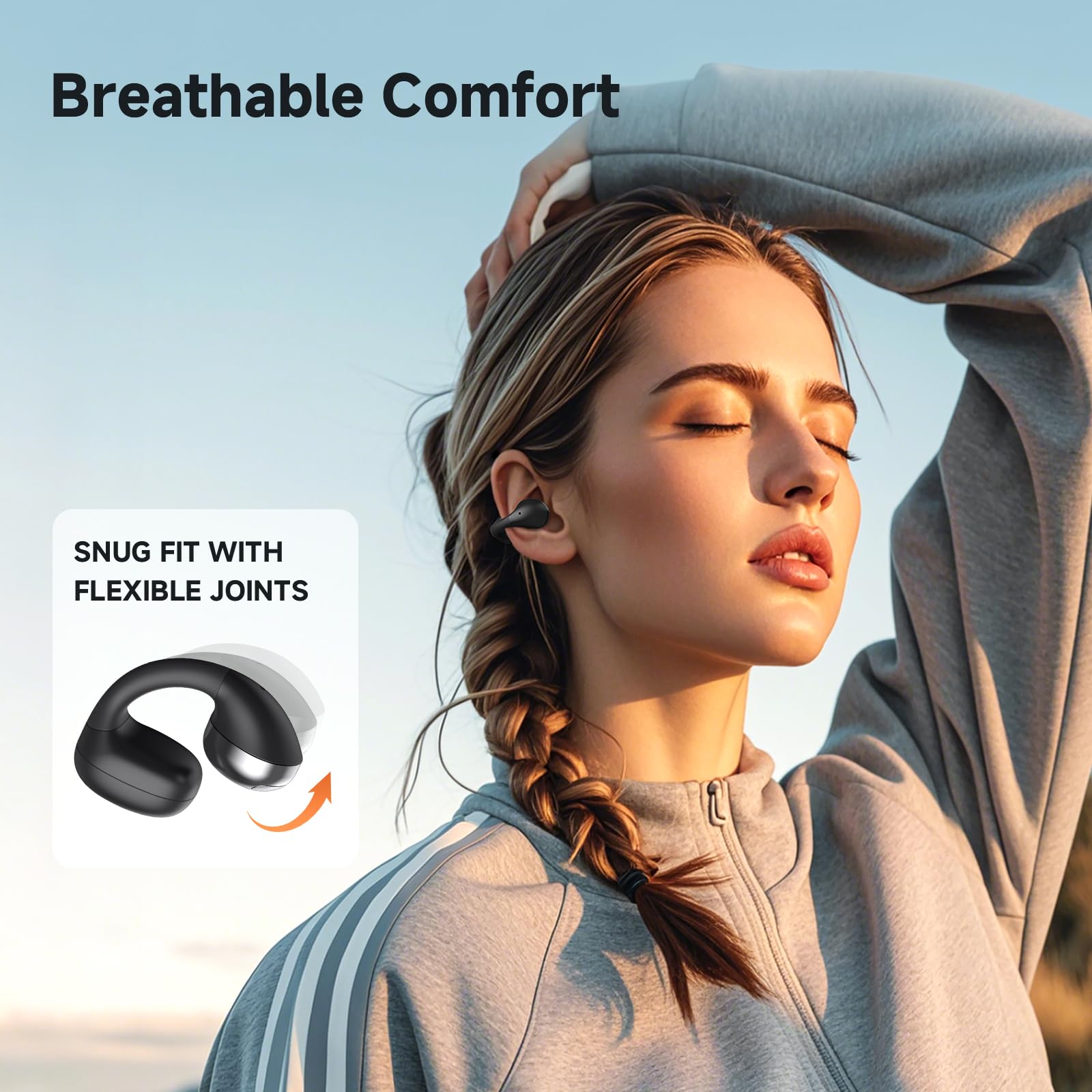 Foto 4 pulgar | Auriculares Inalámbricos Cxk Open Ear Bluetooth 5.4 30h Playtime - Venta Internacional.