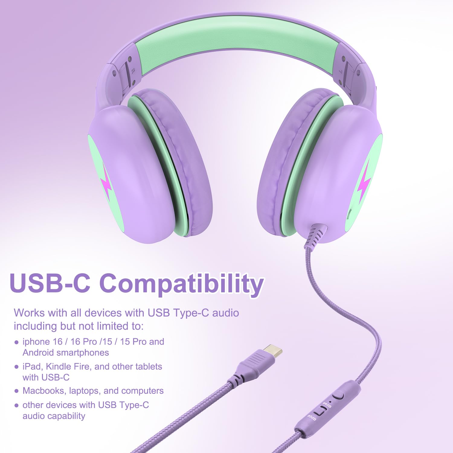 Foto 8 pulgar | Auriculares Voopwink Woopvink Kh3 Con Cable Y Micrófono Para Niños - Venta Internacional.