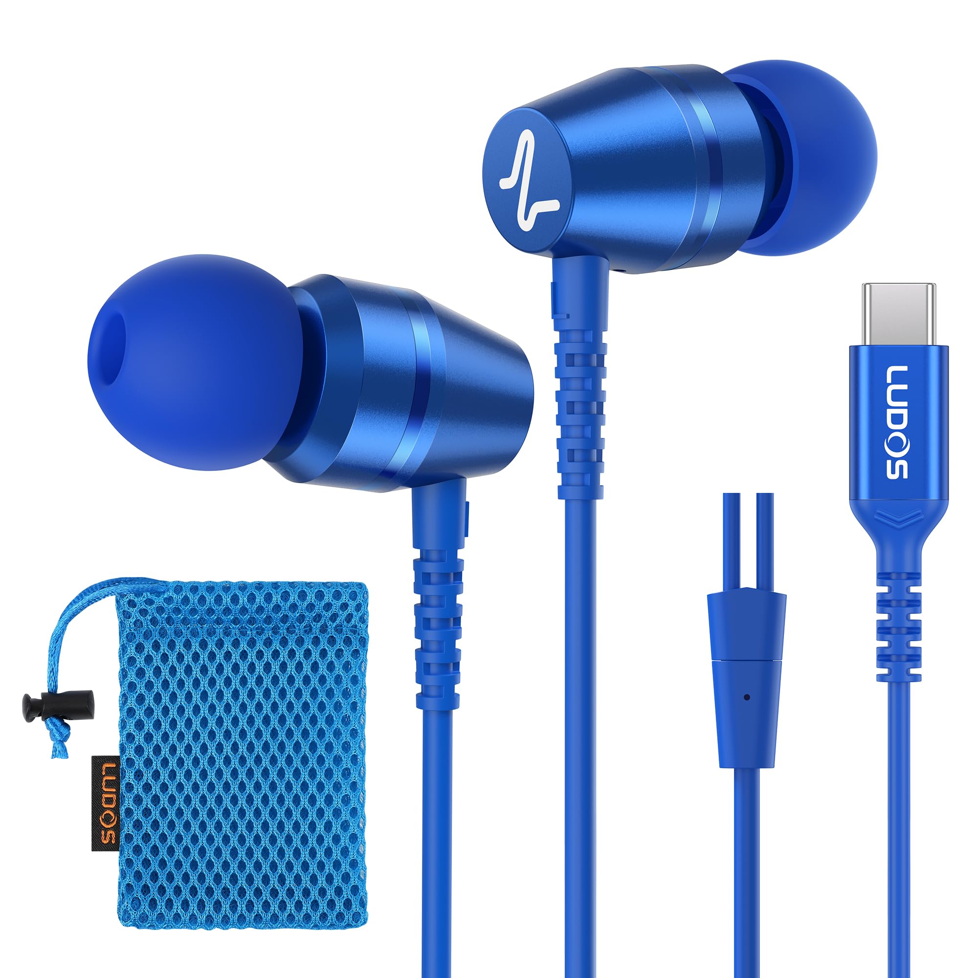 Auriculares Ludos Omnitone Usb-c Para Iphone 16 15 Pro Max Plus - Venta Internacional.