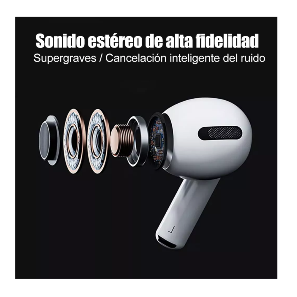 Foto 3 pulgar | Auriculares Inalámbricos Pro3 Compatibles Con Iphone Android Blanco Belug