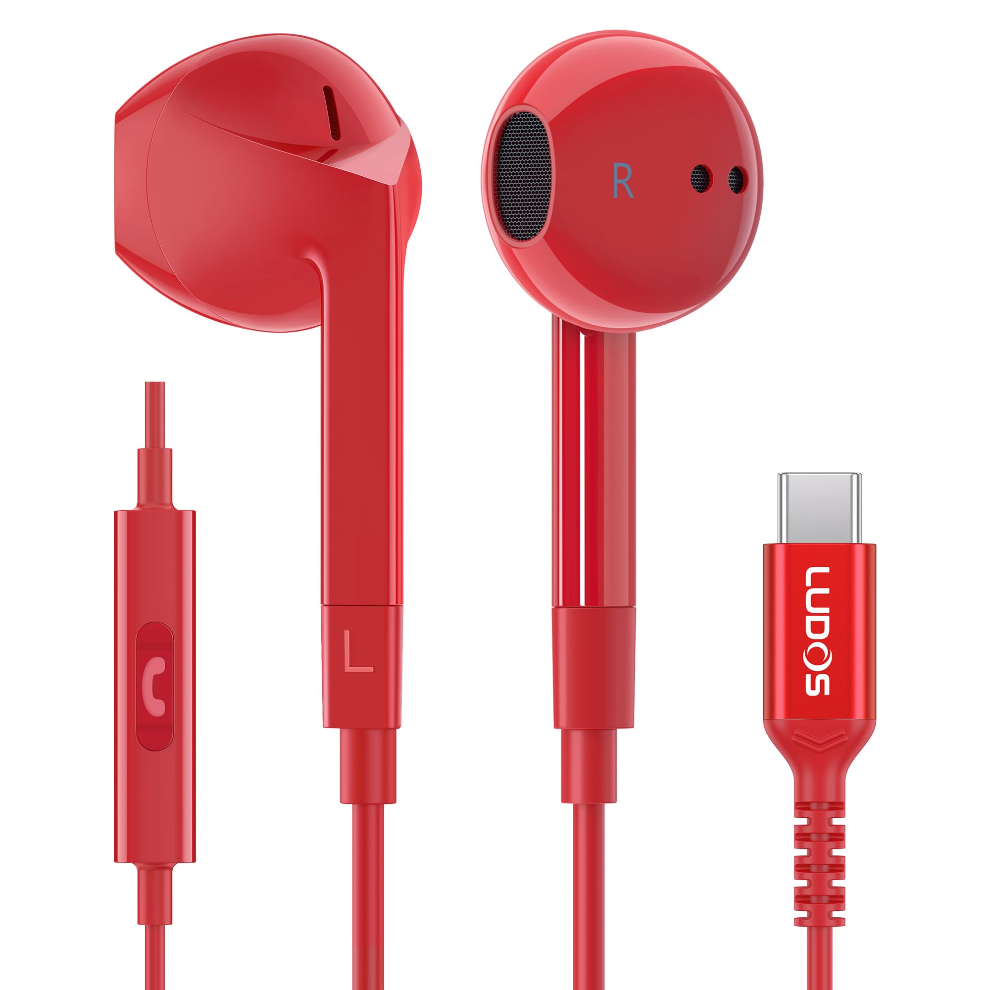 Foto 2 pulgar | Auriculares Usb-c Con Cable Ludos Ferox Para Iphone 16 15 Pro Max - Venta Internacional.