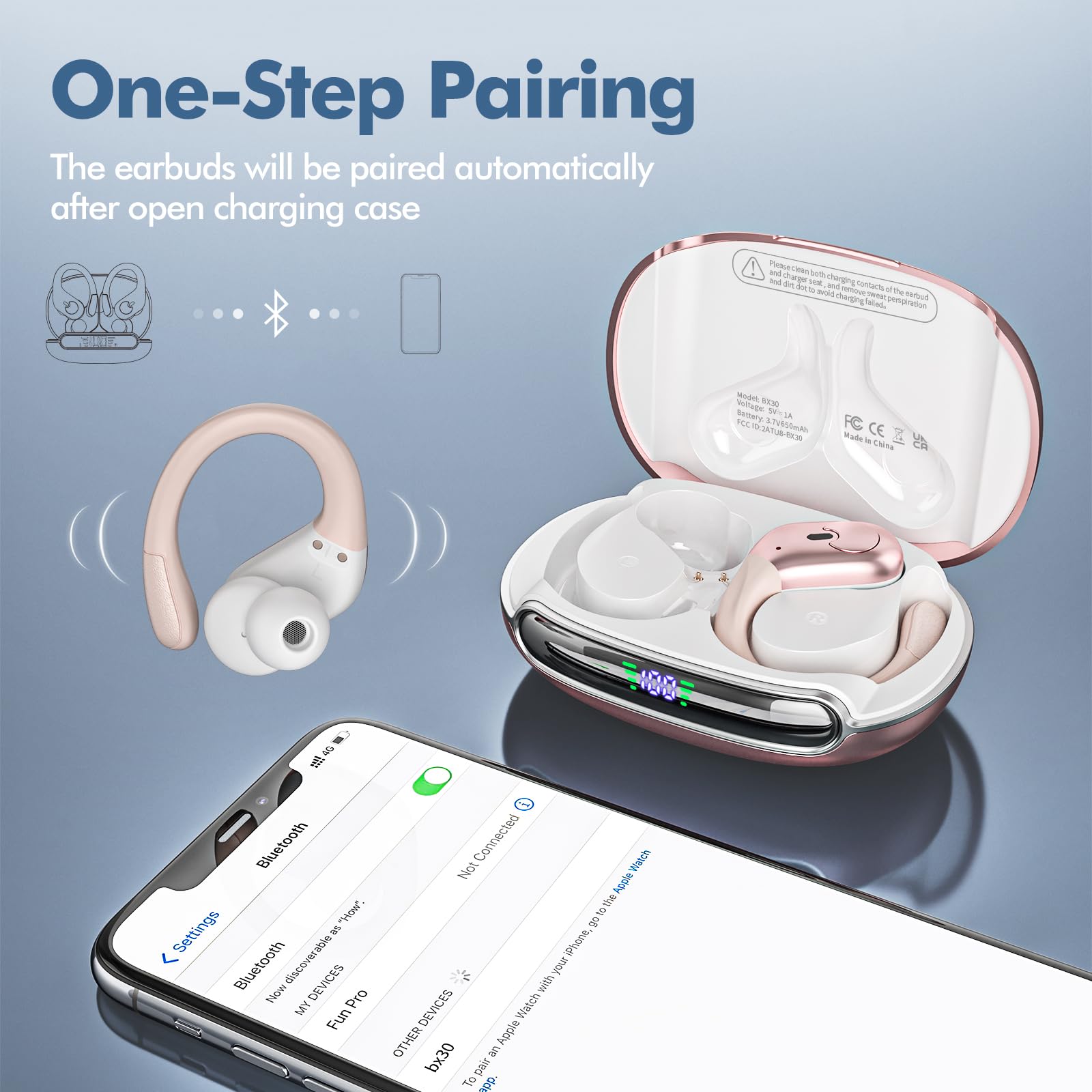 Foto 4 pulgar | Auriculares Inalámbricos Sajawass Bx30 Bluetooth 5.3 Hifi Stereo - Venta Internacional.