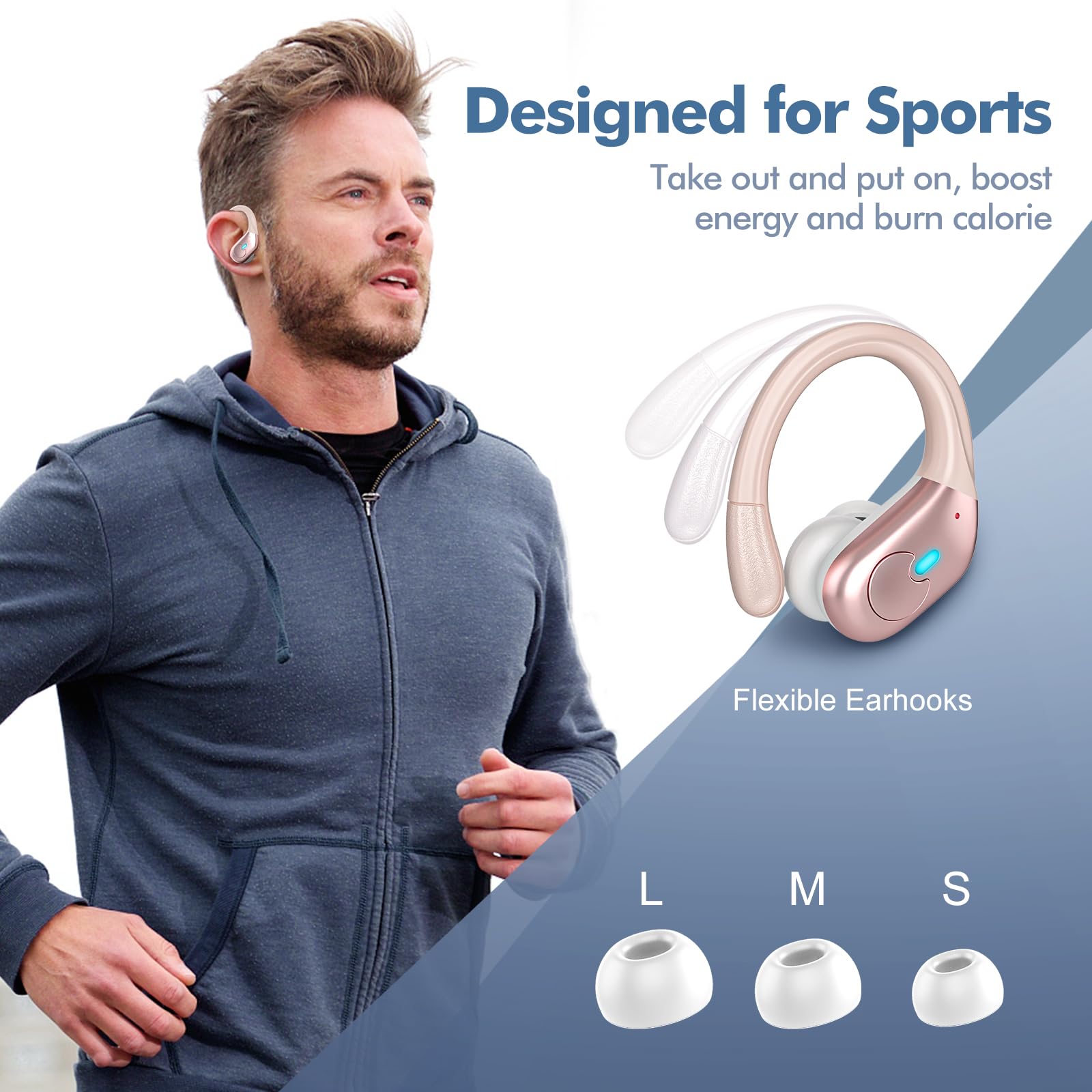 Foto 5 pulgar | Auriculares Inalámbricos Sajawass Bx30 Bluetooth 5.3 Hifi Stereo - Venta Internacional.