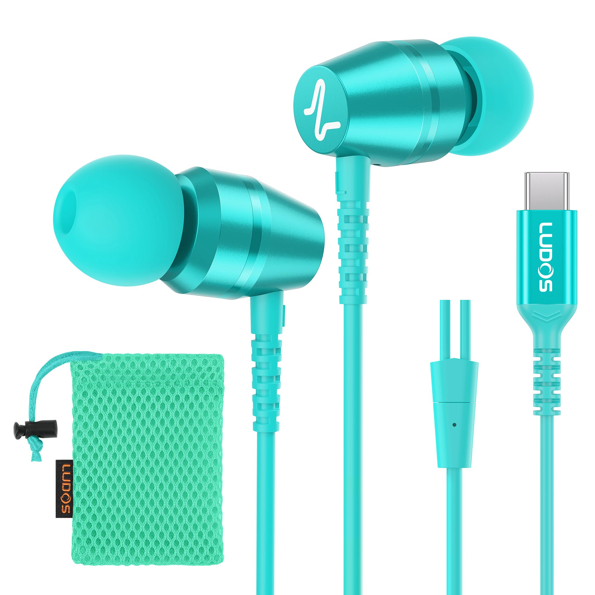Auriculares Ludos Omnitone Usb-c Para Iphone 16 15 Pro Max Plus - Venta Internacional.