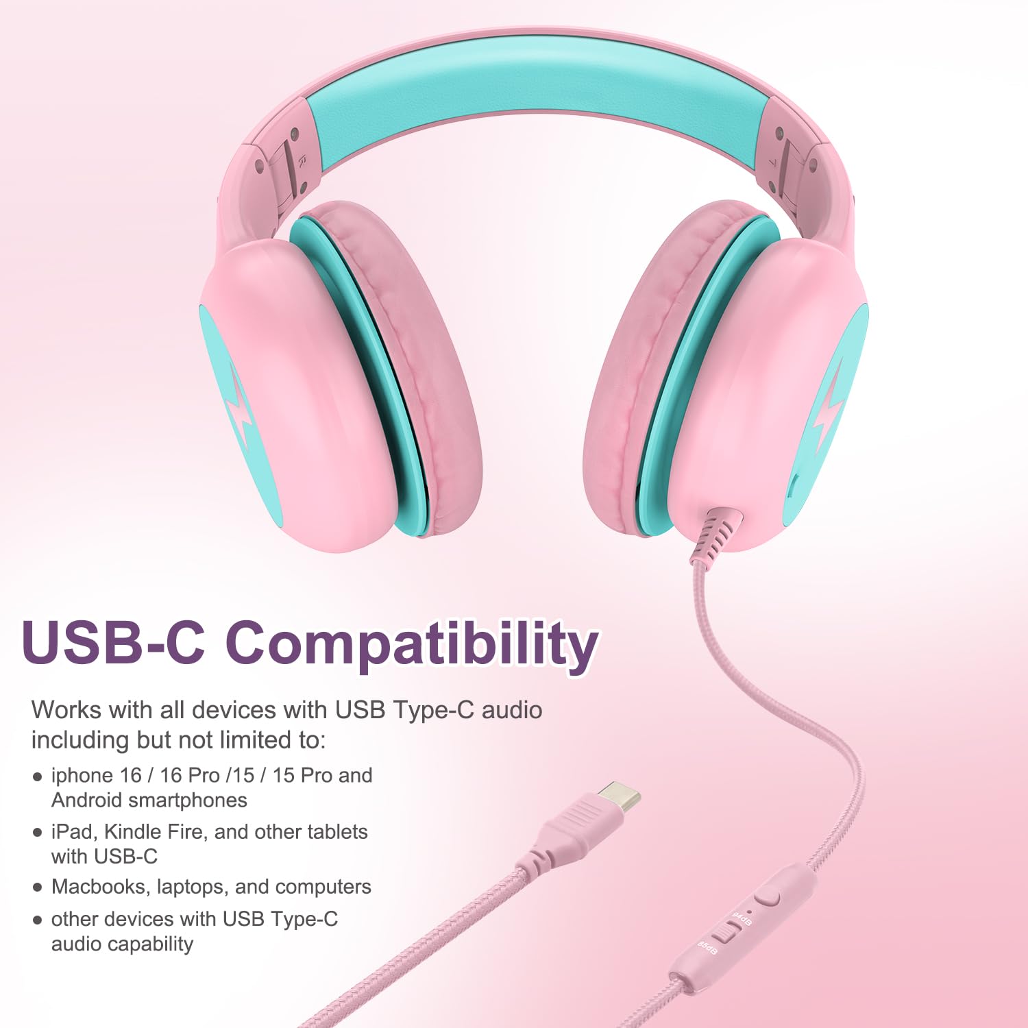 Foto 8 pulgar | Auriculares Voopwink Woopvink Kh3 Con Cable Y Micrófono Para Niños - Venta Internacional.